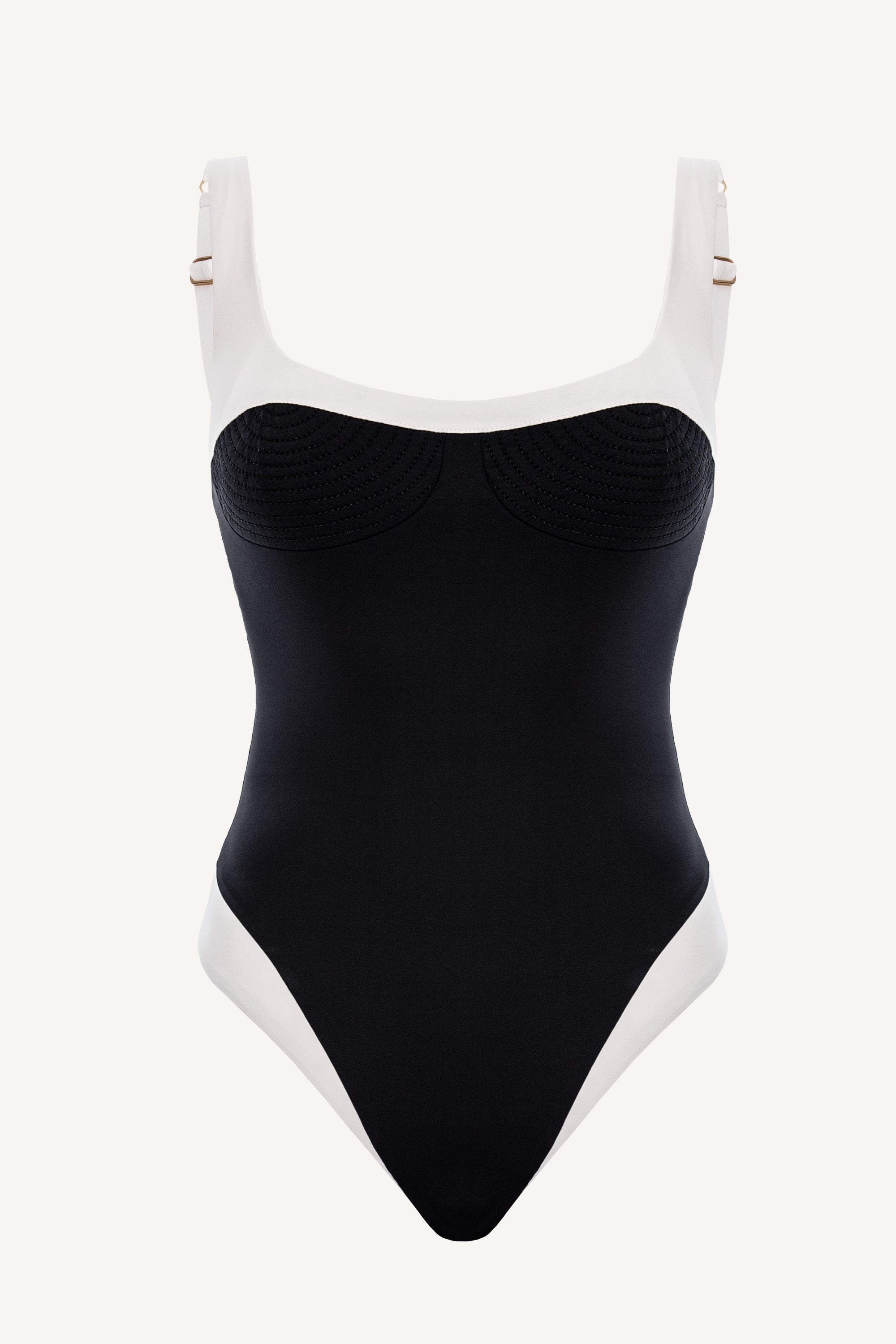 Costum de baie întreg cu decolteu Adele Negru