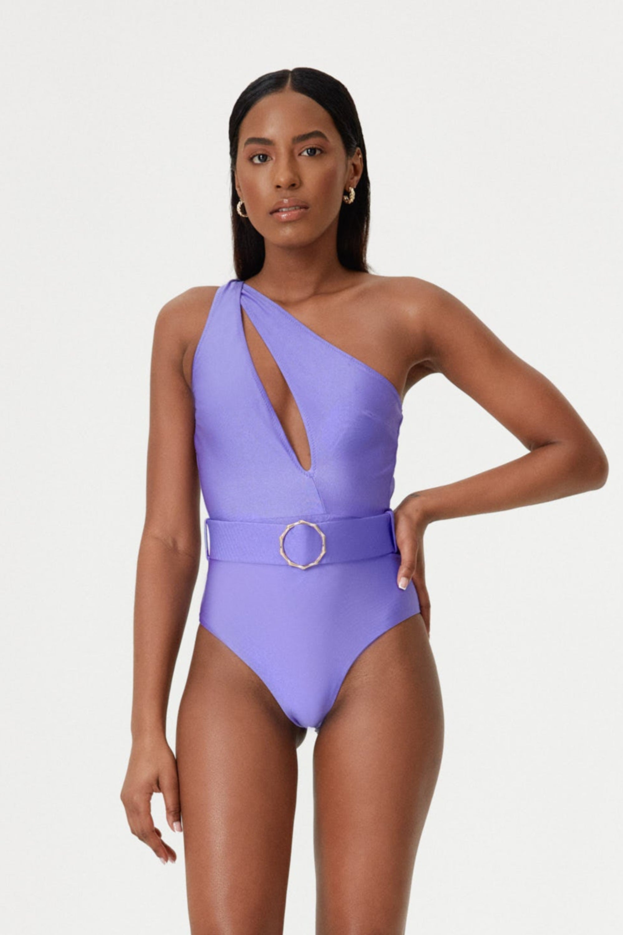 Amethyst One-Shoulder Swimsuit