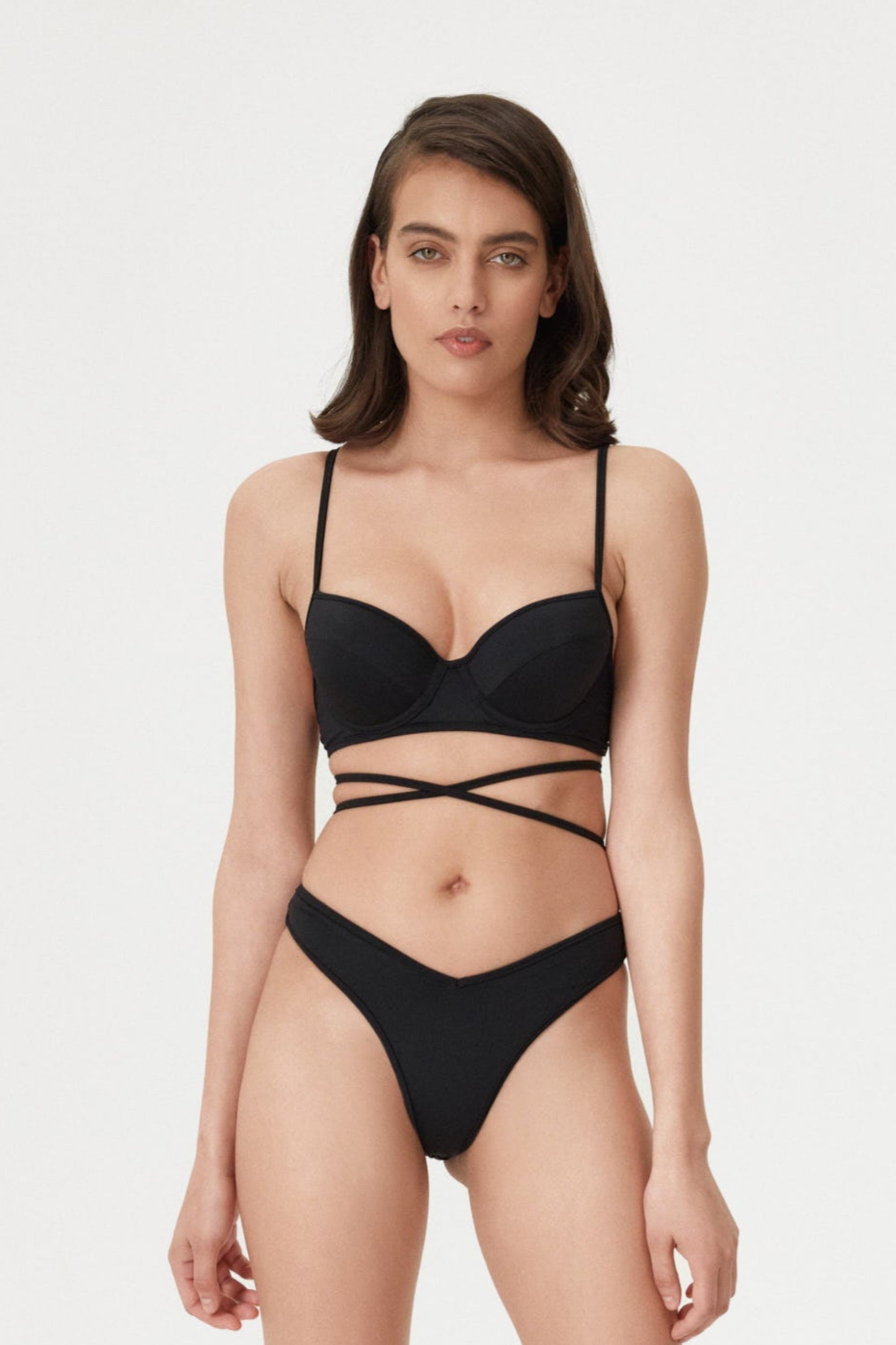 Black One-Tone Underwire Top