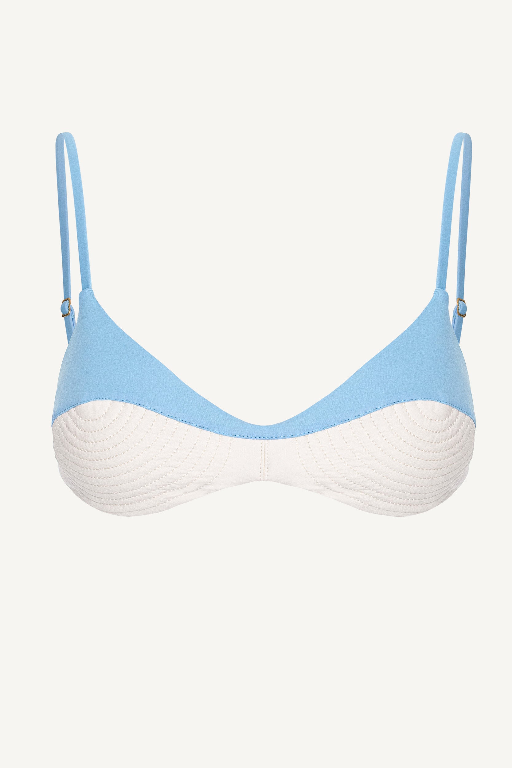 Elise Scoop Neck Top In Sky Blue