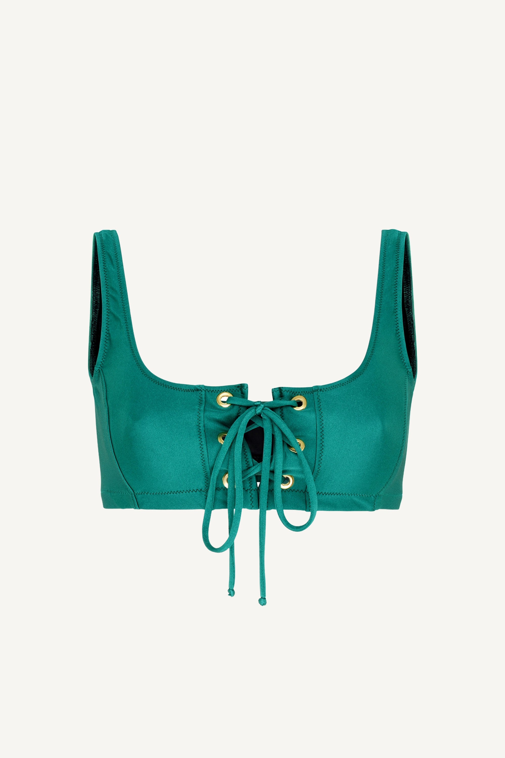 Sutien de baie tip bustieră Turcoaz închis