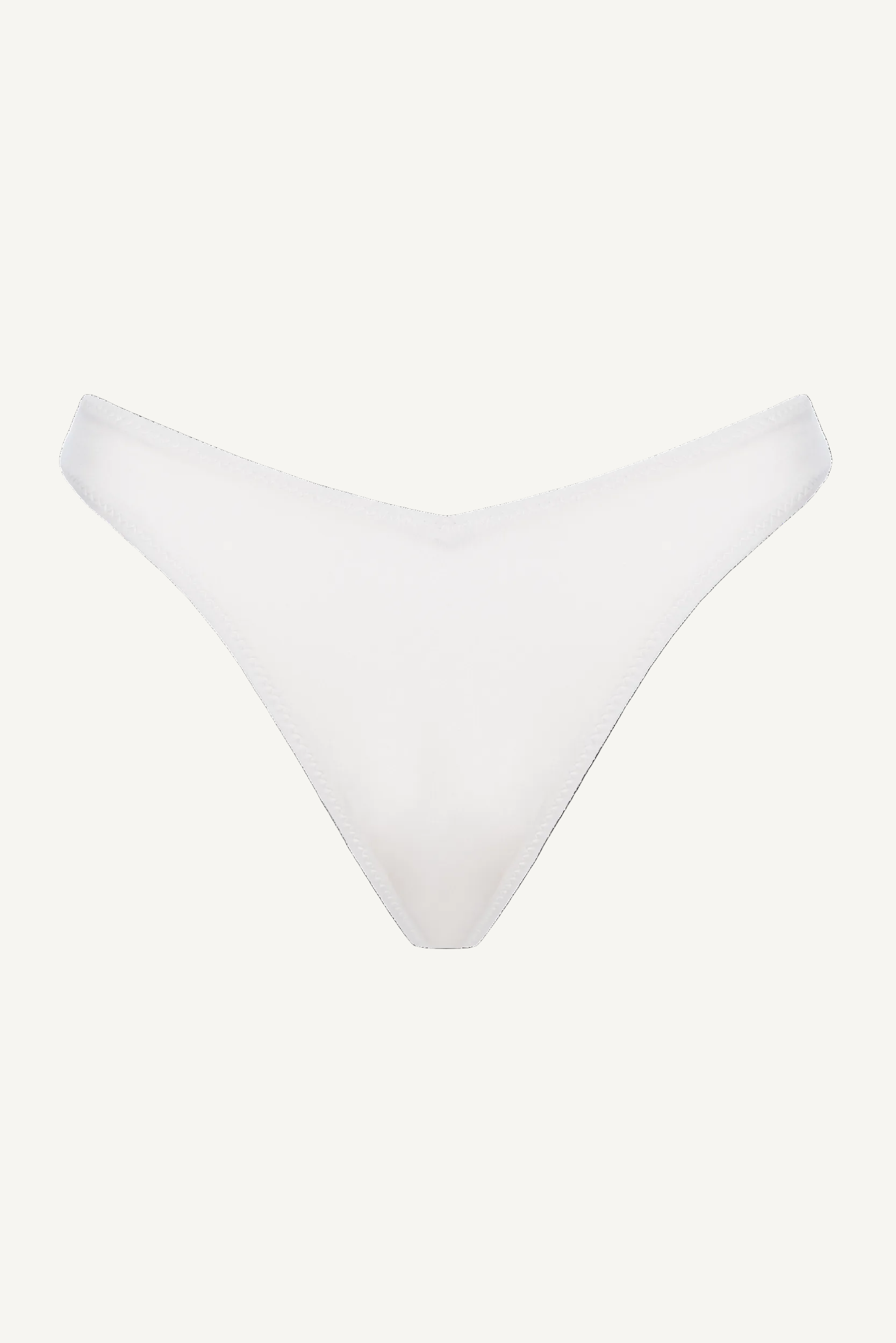 Slip Ivy Alb Perlat cu talie în formă de V