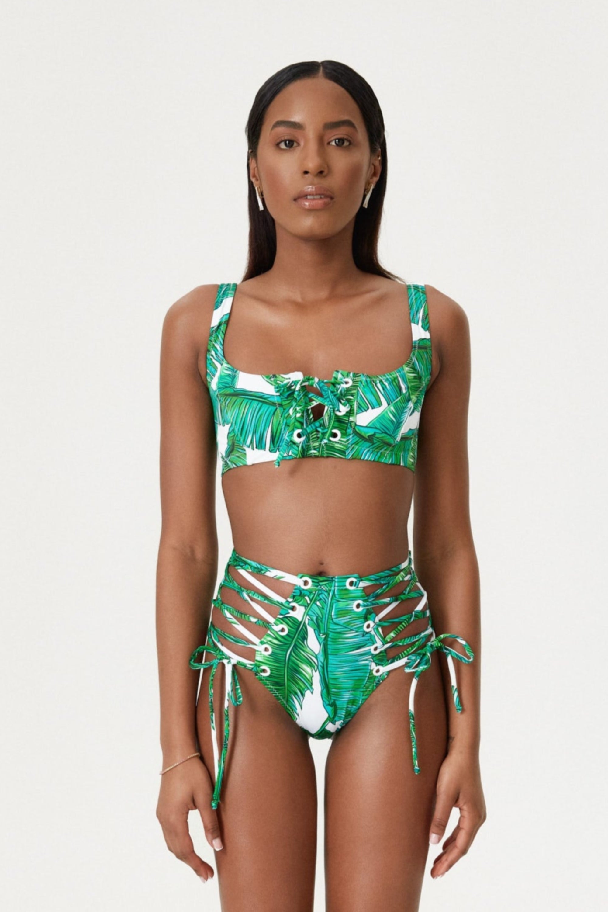 Sutien de baie tip crop top Jungle