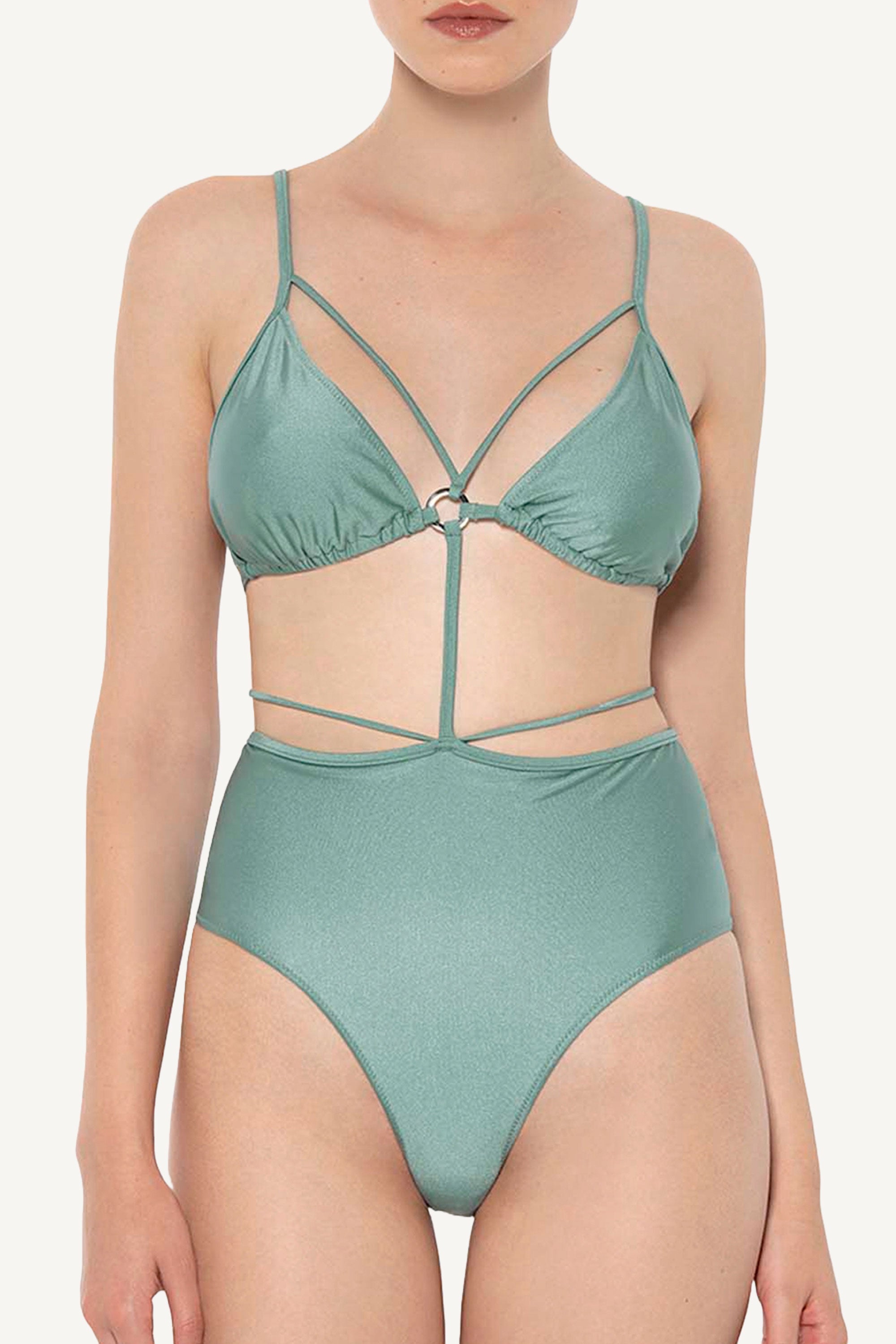 Costum de baie întreg Monokini Verde Mentă