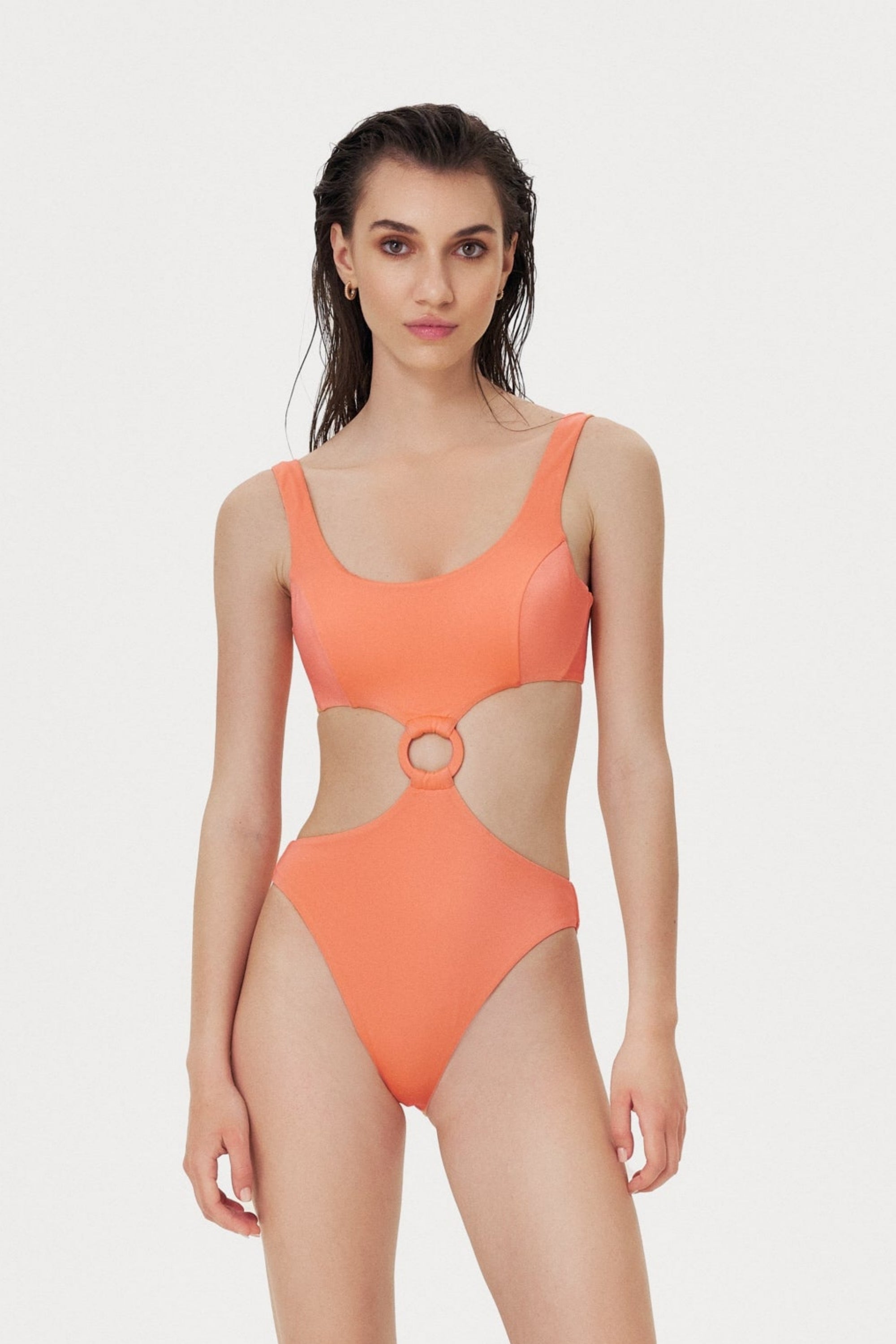 Costum de baie întreg Cut-Out Portocaliu