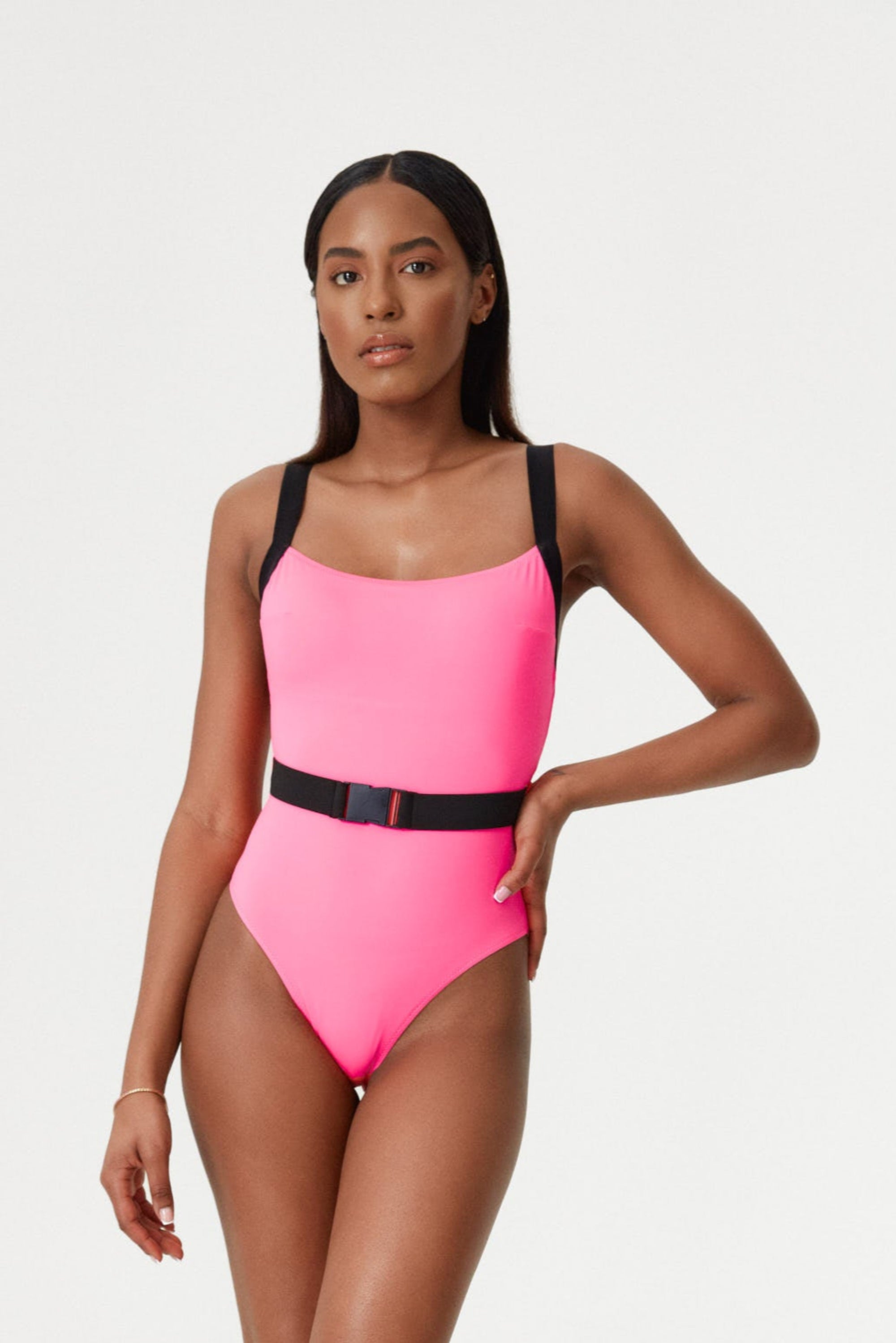 Costum de baie întreg Miami Roz Neon