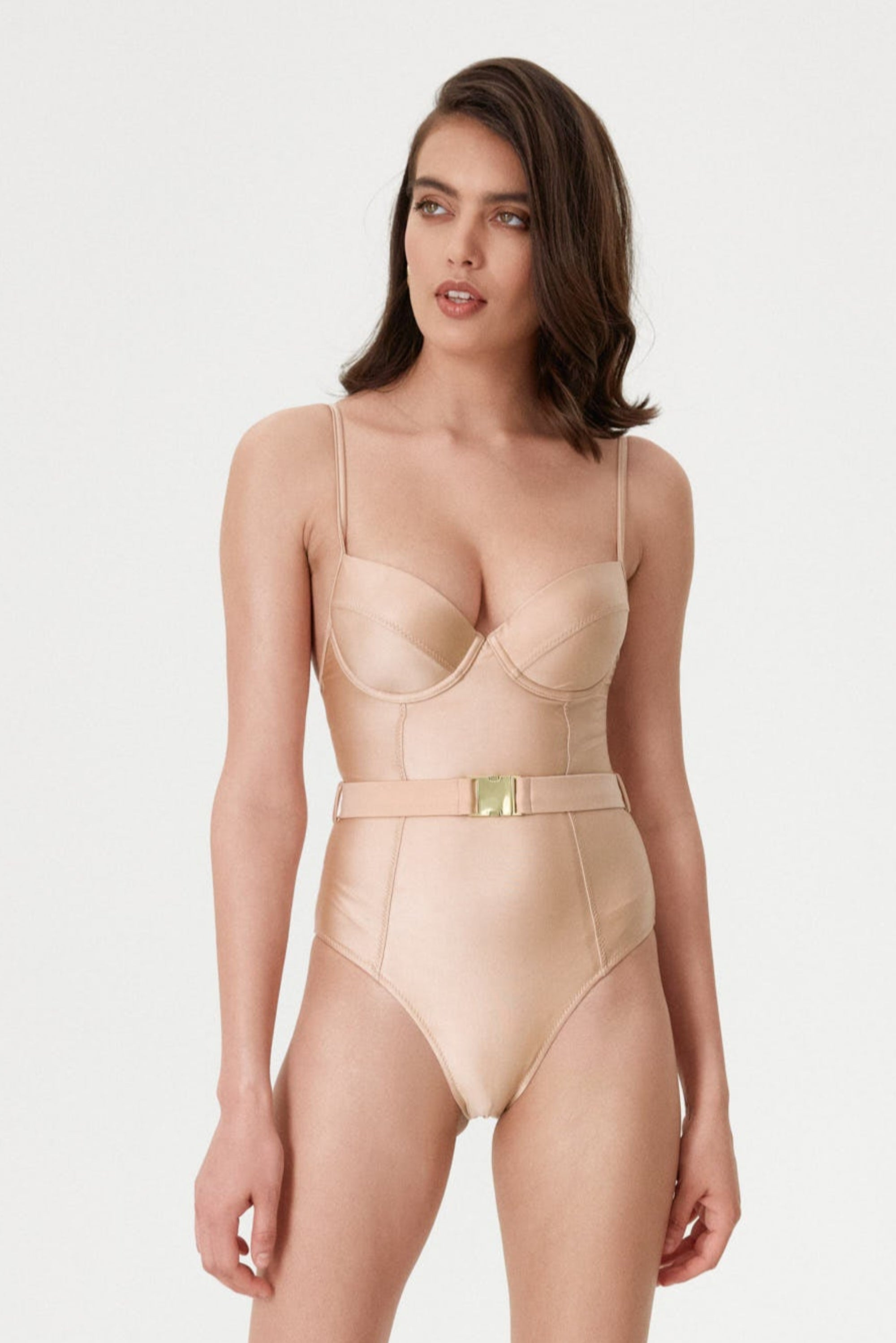 Costum de baie întreg Iconic Bej