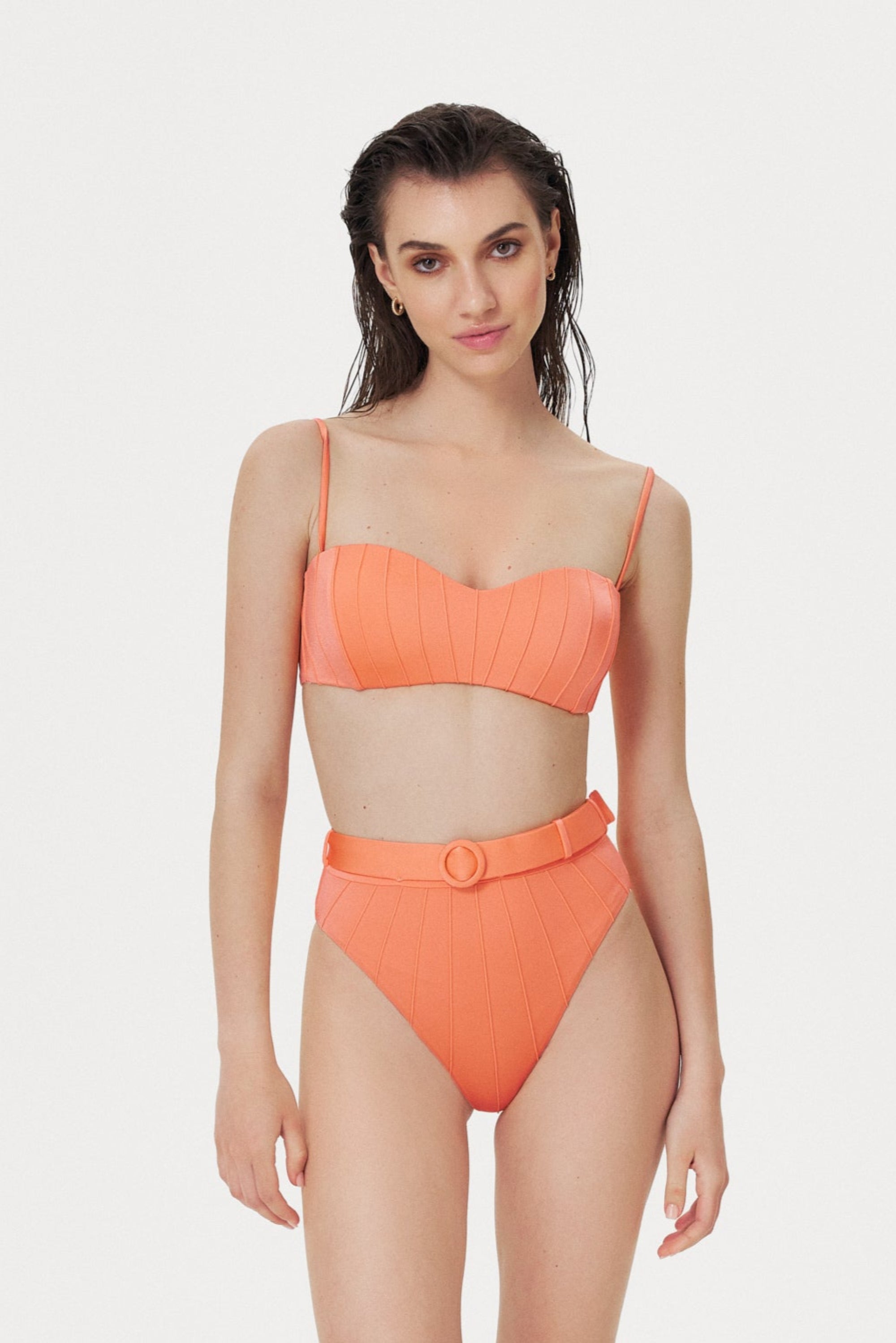 Orange Coquillage Bandeau Top