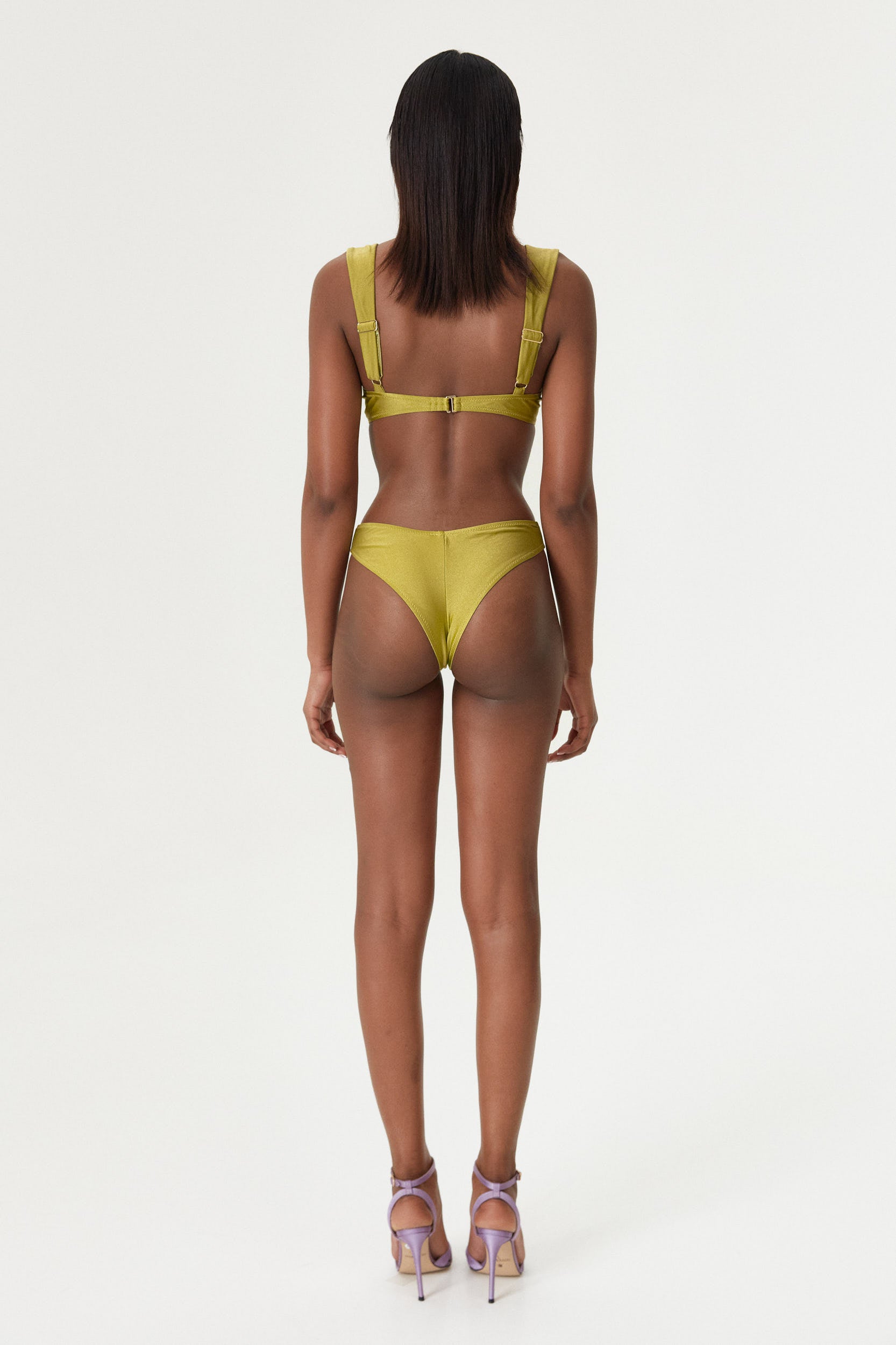 Slip de baie cu talie în V Peridot