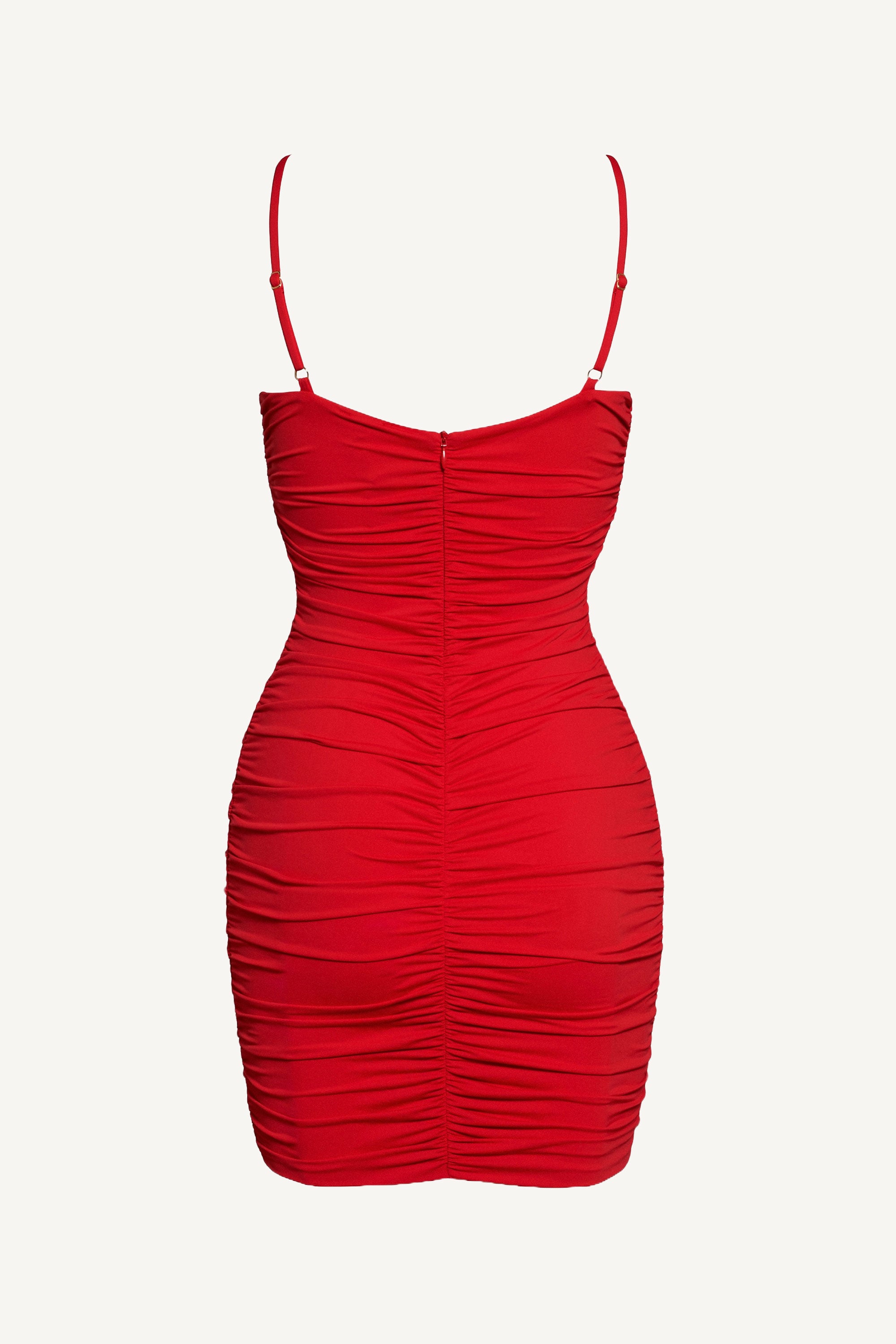 Rochie cu drapaje Halterneck Flower Roșie