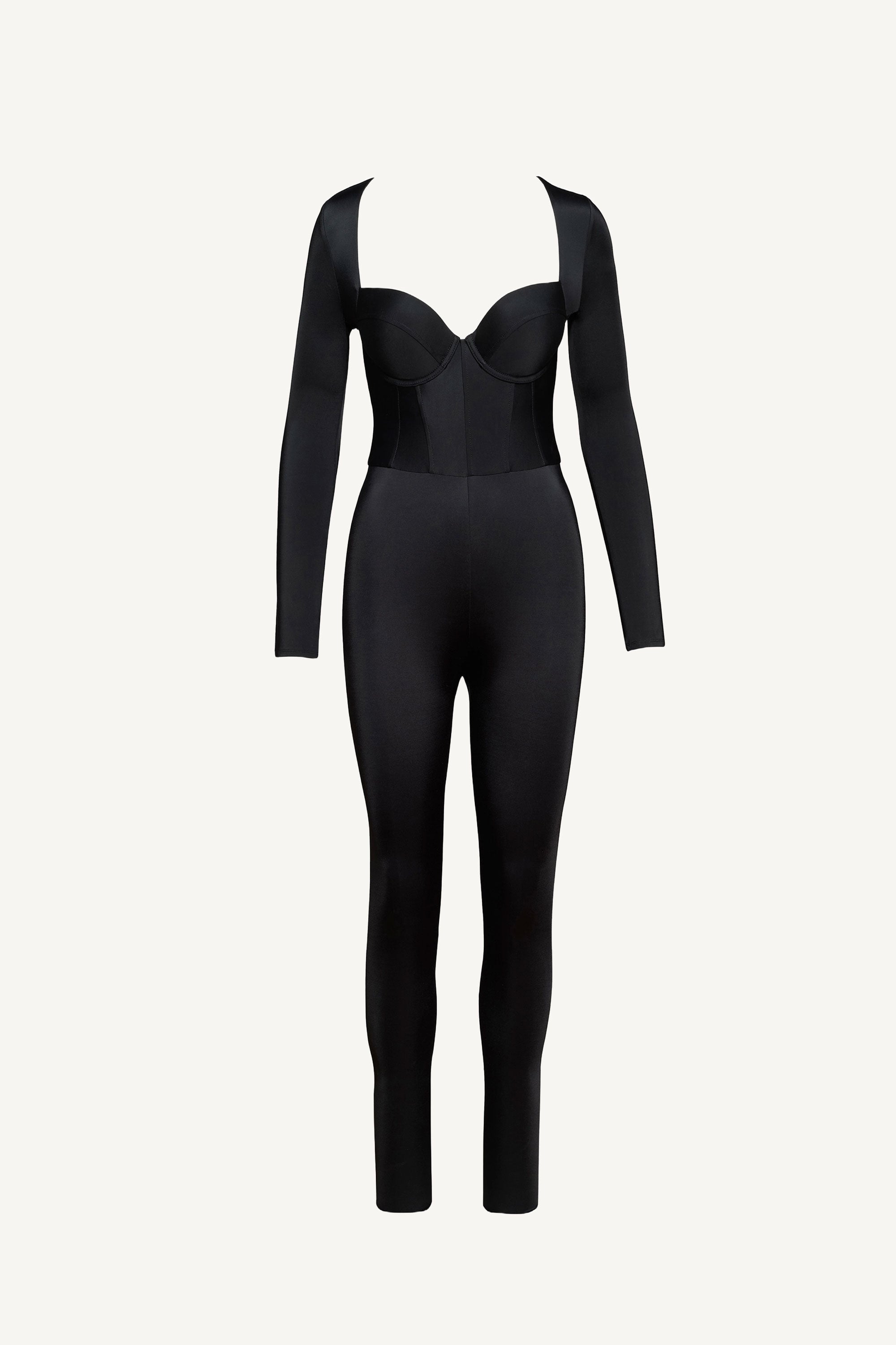 Salopetă cu mânecă lungă Royal Neagră