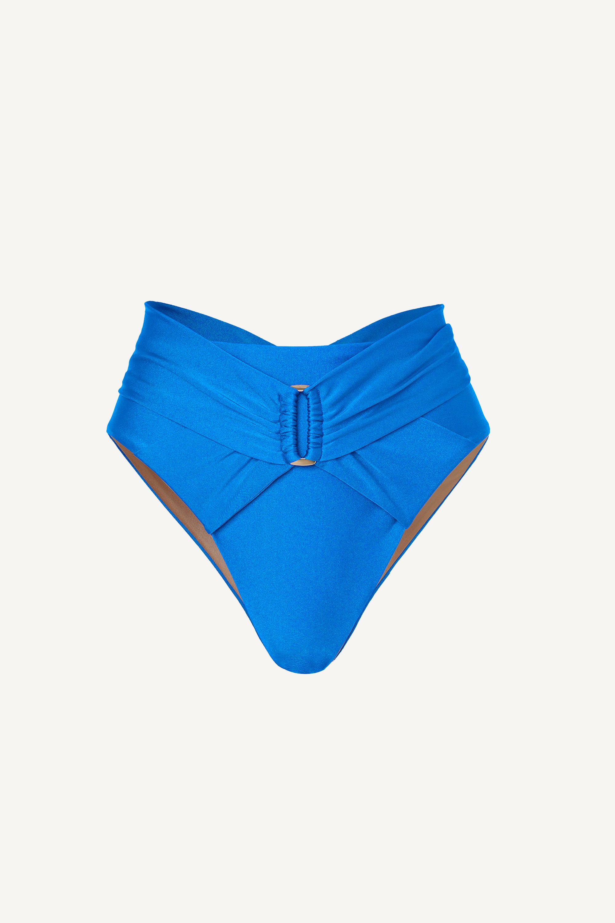 Slip de baie cu talie înaltă Papillon Albastru Safir