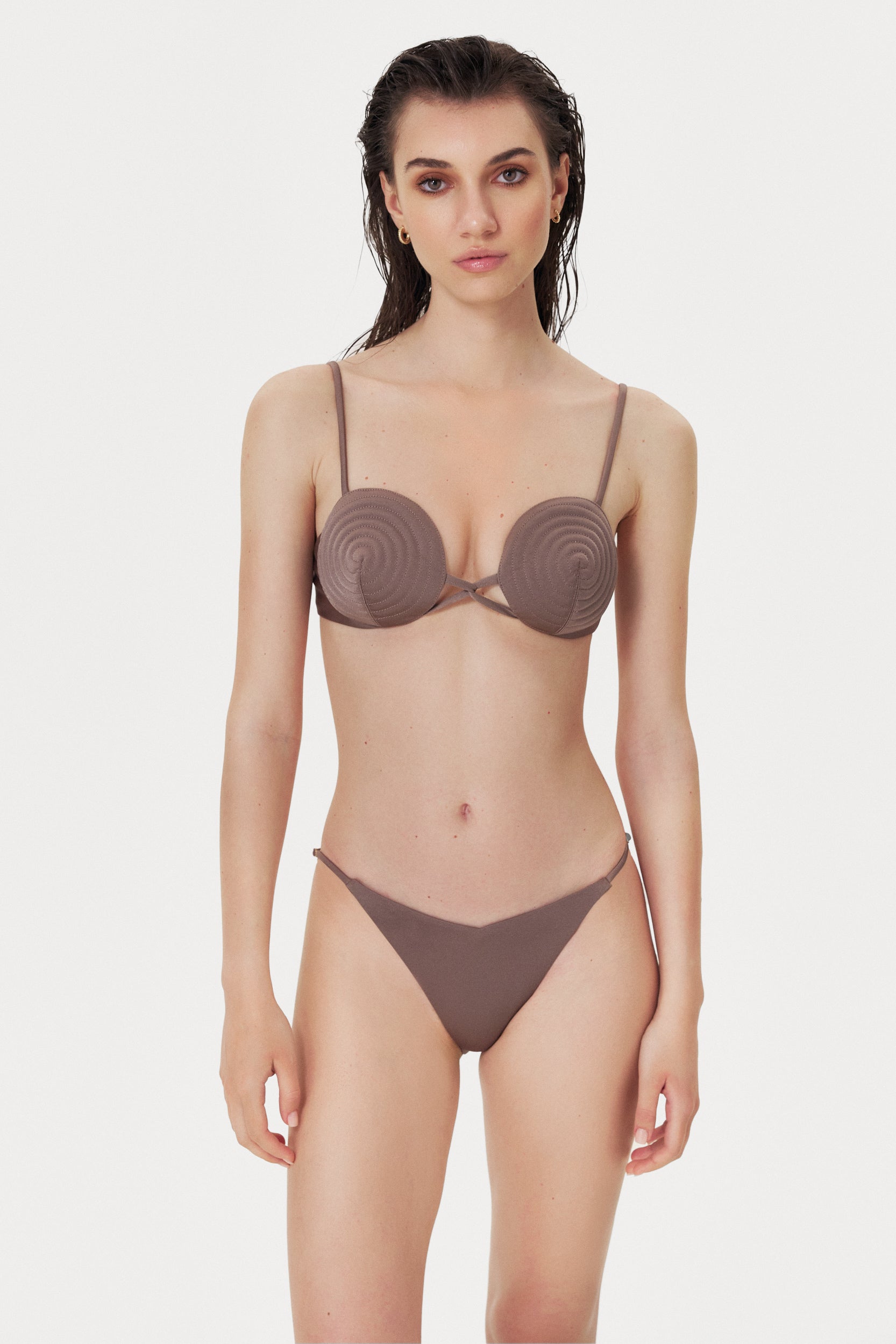 Slip de baie reglabil Taupe