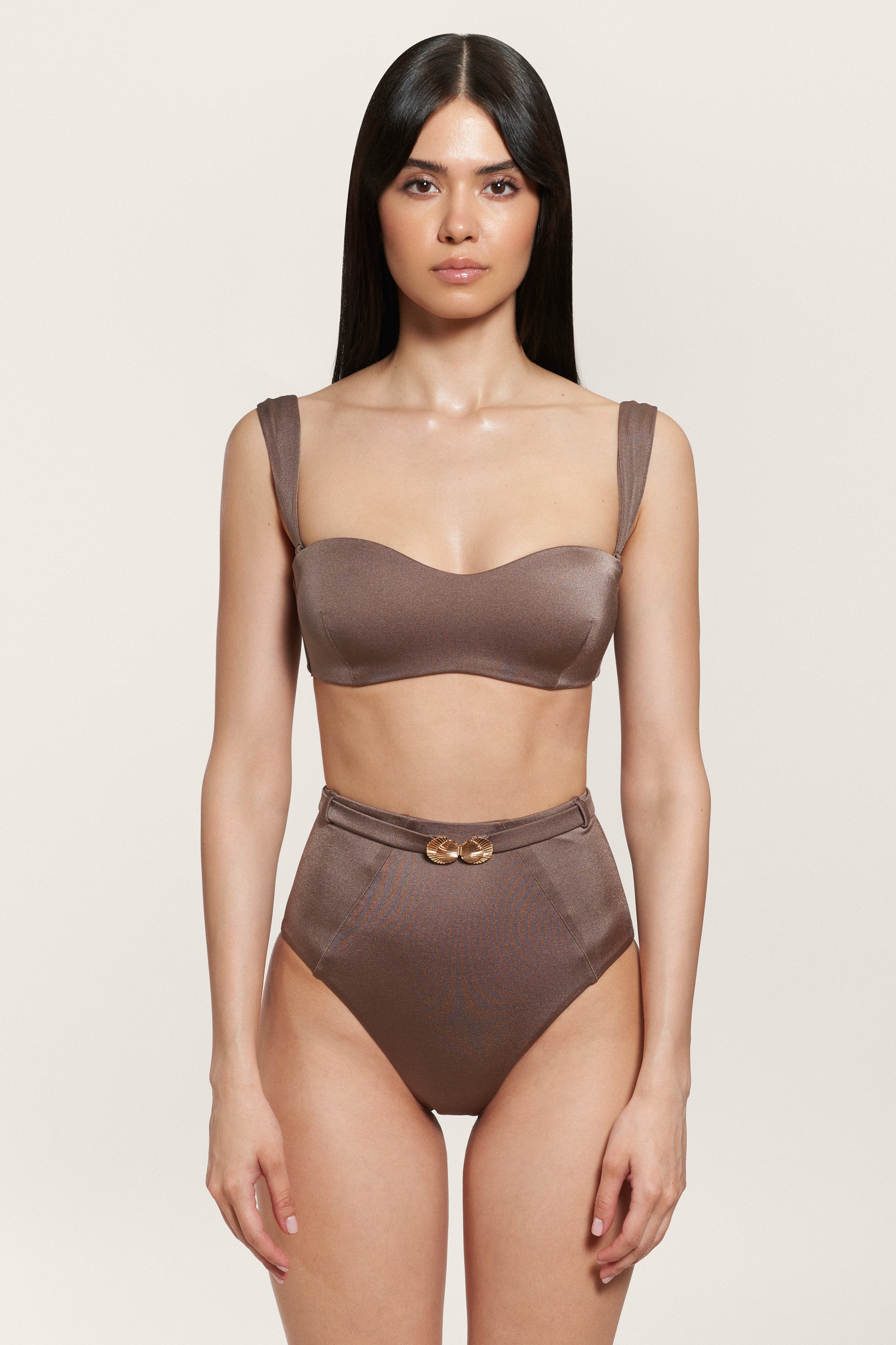 Sutien de baie Bandeau Taupe