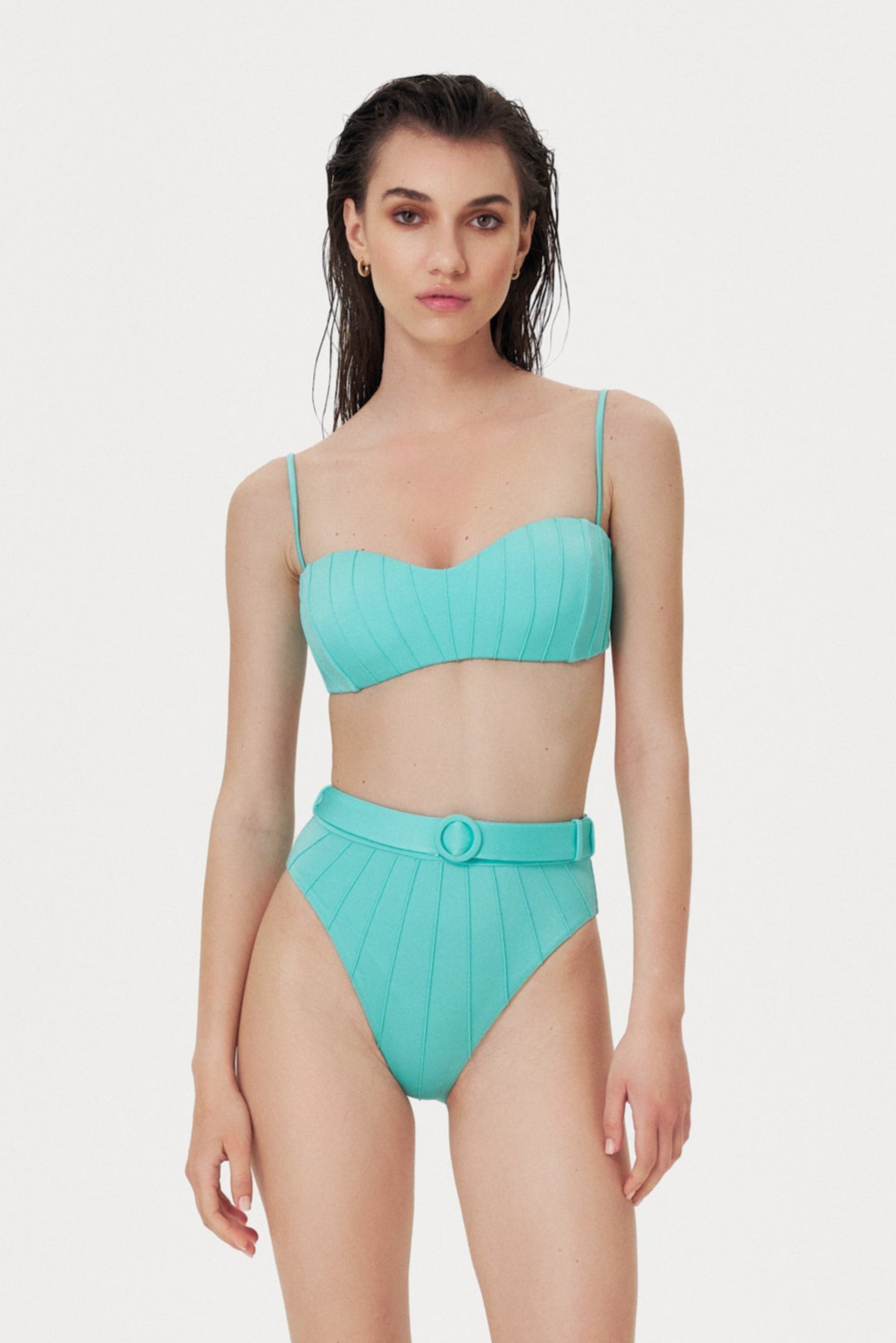 Turquoise Coquillage Bandeau Top