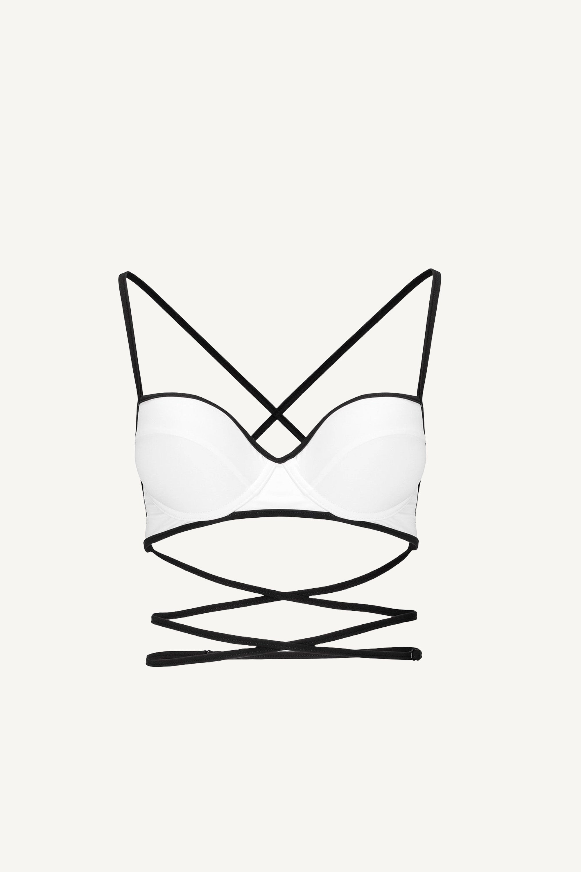 Sutien de baie Two-Tone Underwire Alb