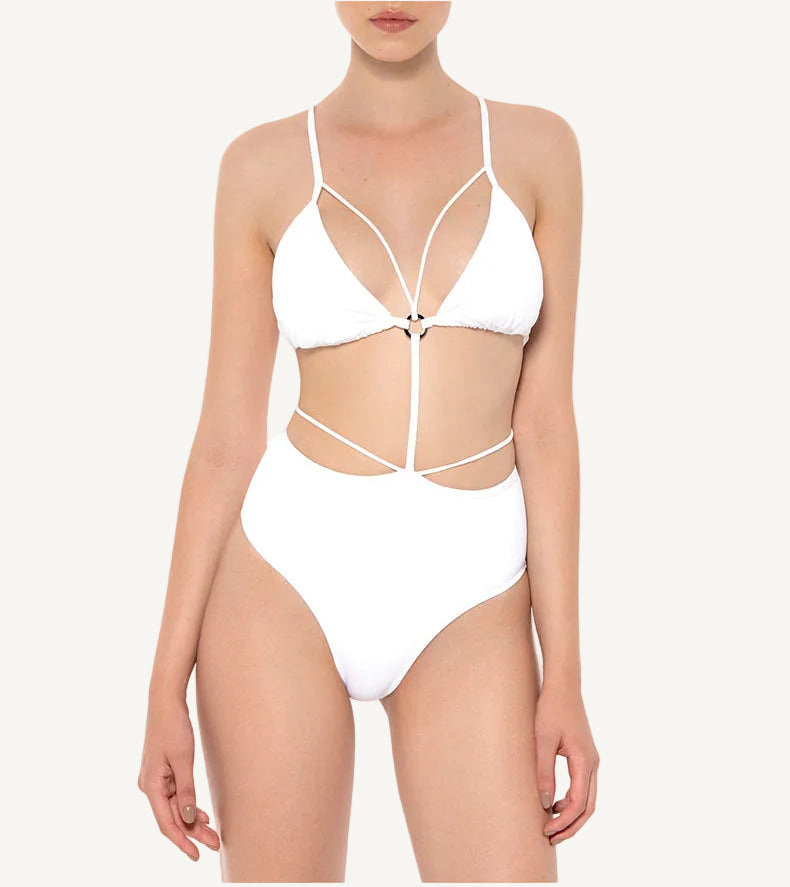 Costum de baie întreg Temptation Monokini Alb