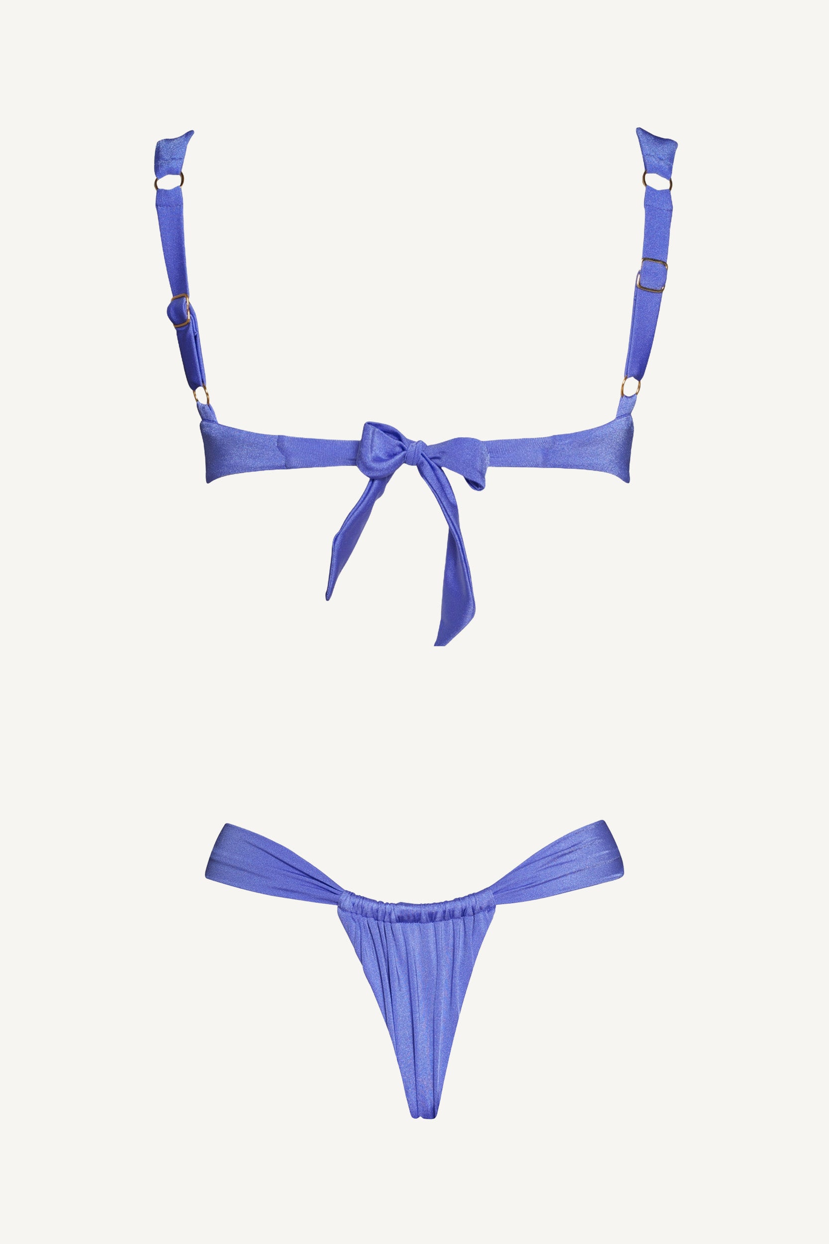 Amethyst Ruched Balconette Underwire Top & Cheeky Ruched Bottom