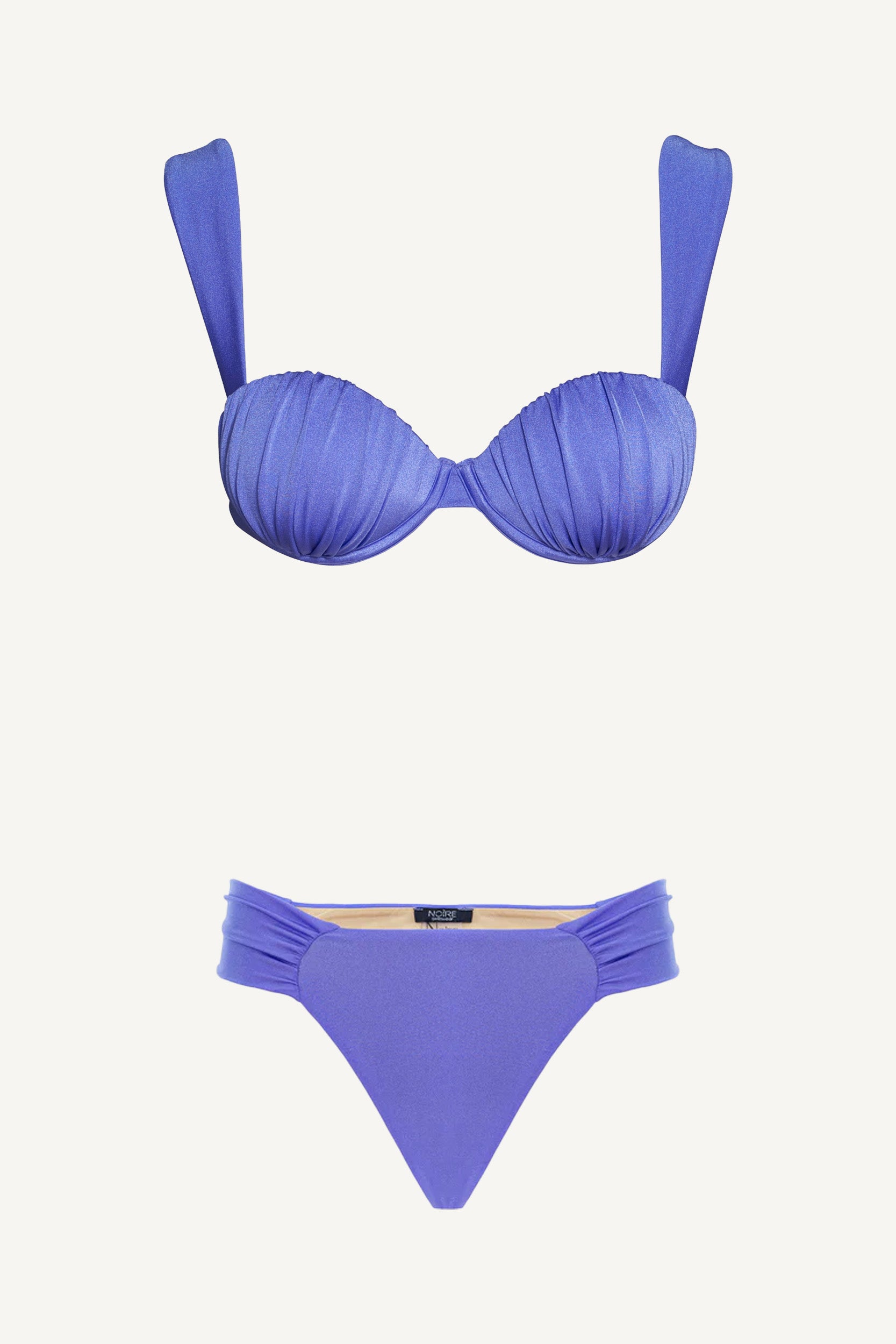 Amethyst Ruched Balconette Underwire Top & Brazilian Ruched Bottom