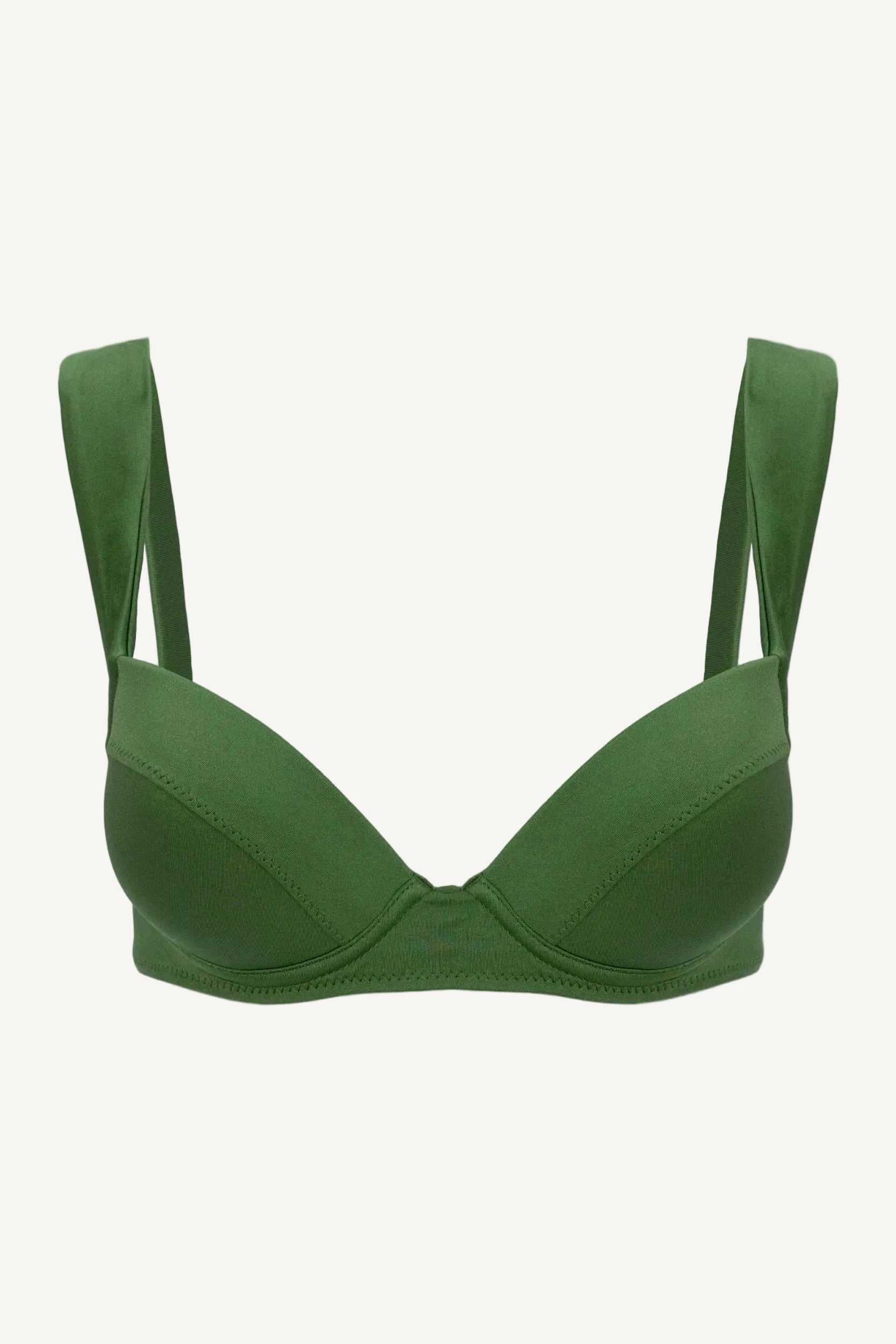 Sutien de baie cu armătură Verde Închis - Forest Green 
