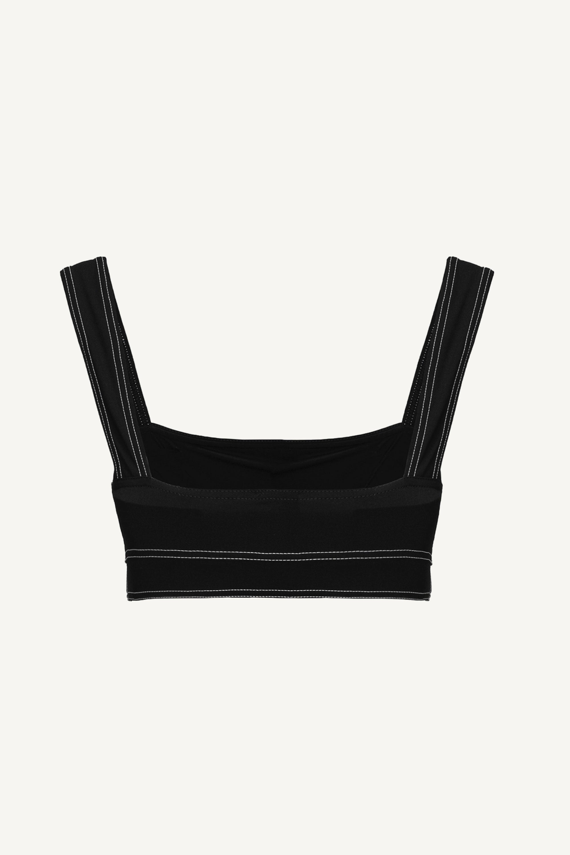 Black Corset Lines Top