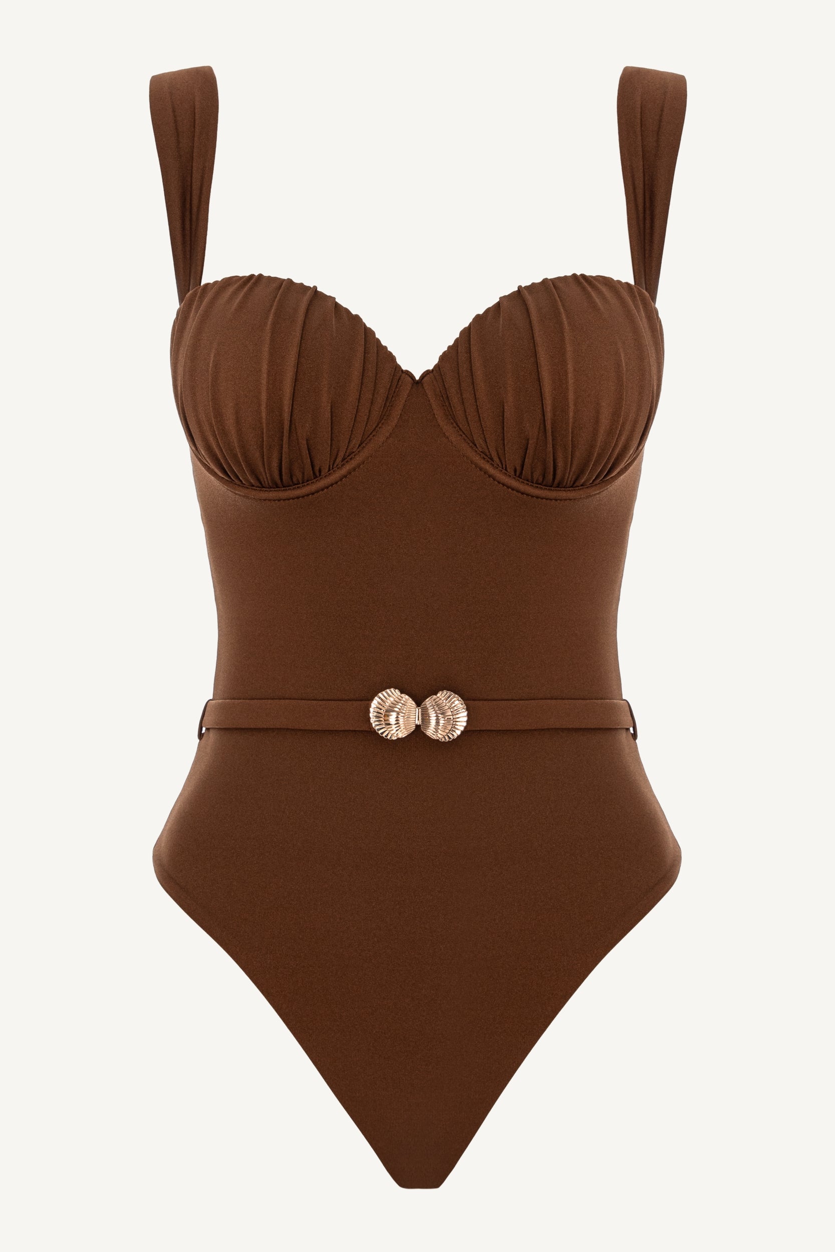 Bronzite Seashell Balconette One Piece