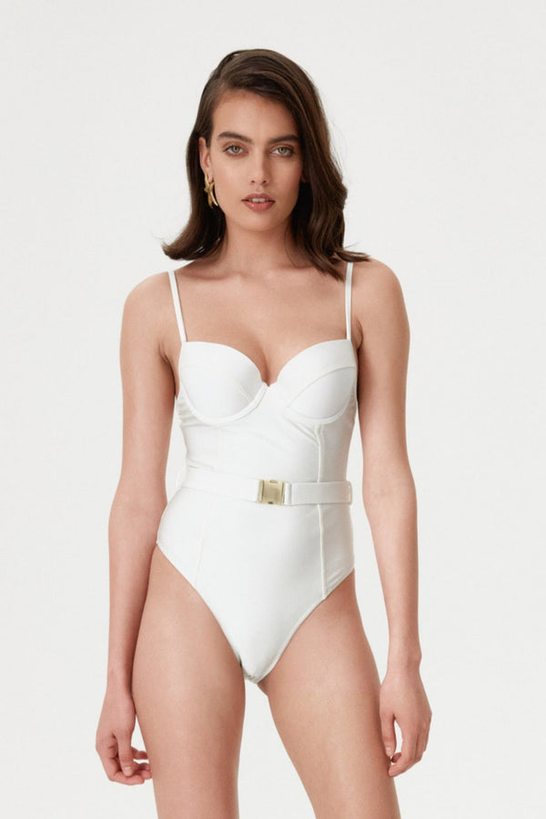 Costum de baie întreg Iconic Alb