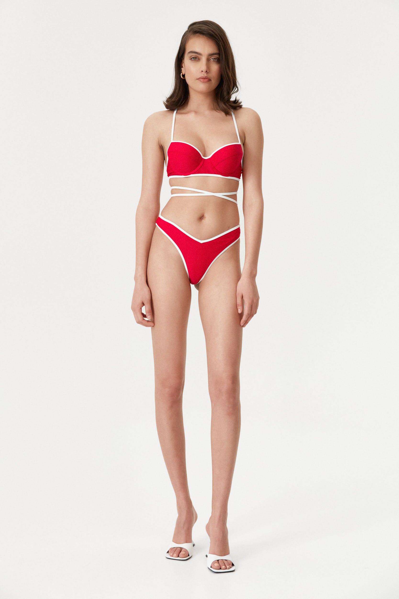 Red Two-Tone V-Cut Bottom