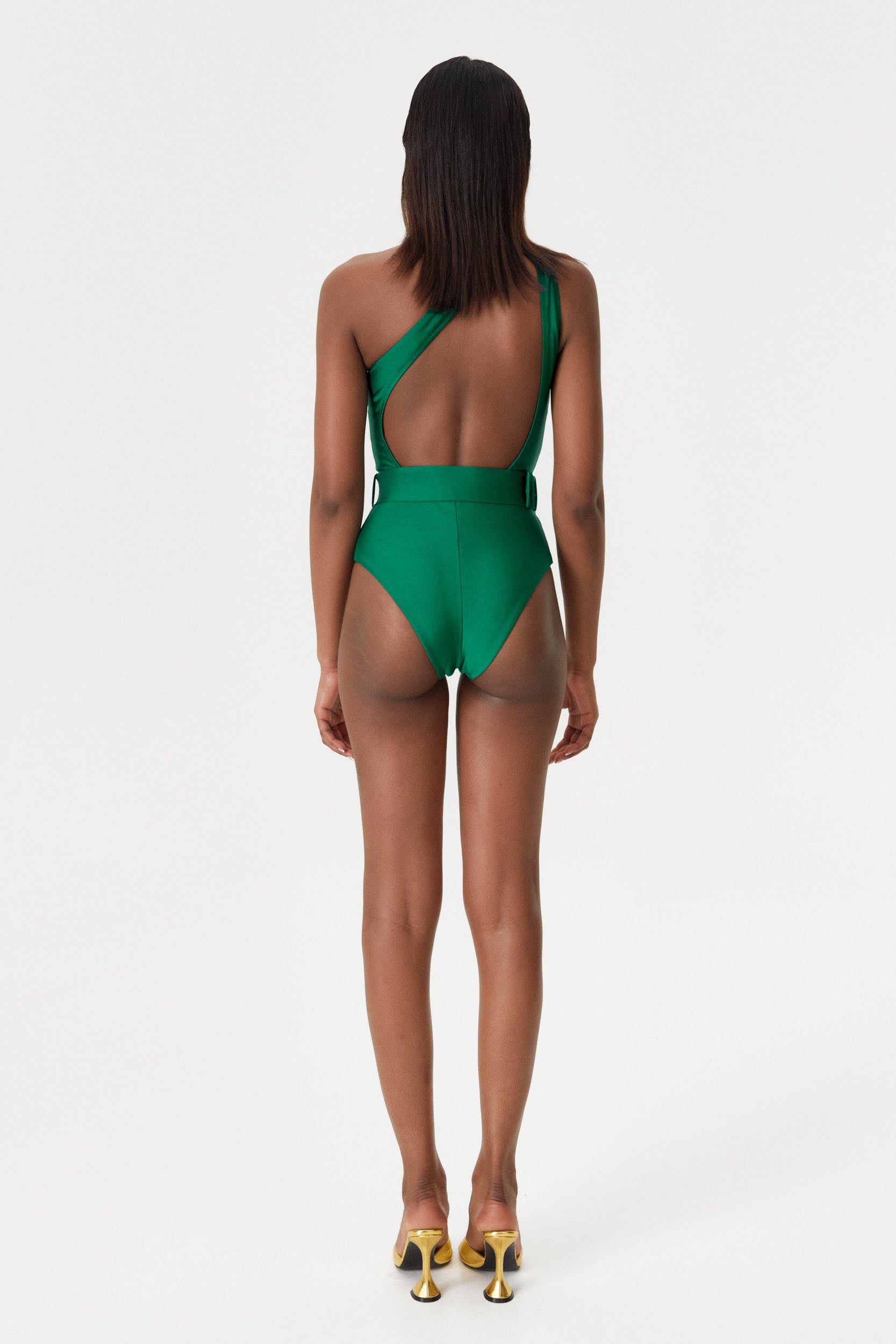 Emerald One-Shoulder Swimsuit