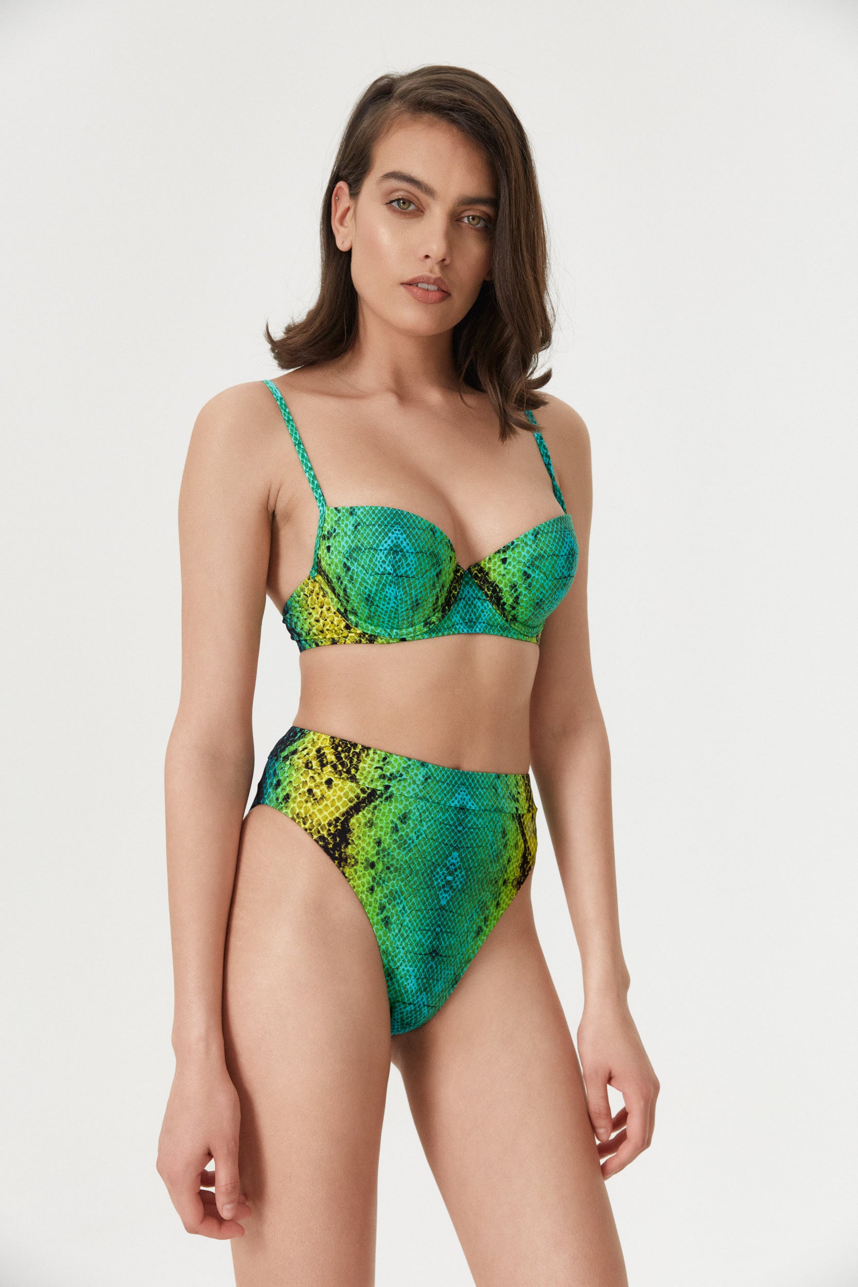 Green Snake High Waist Briefs