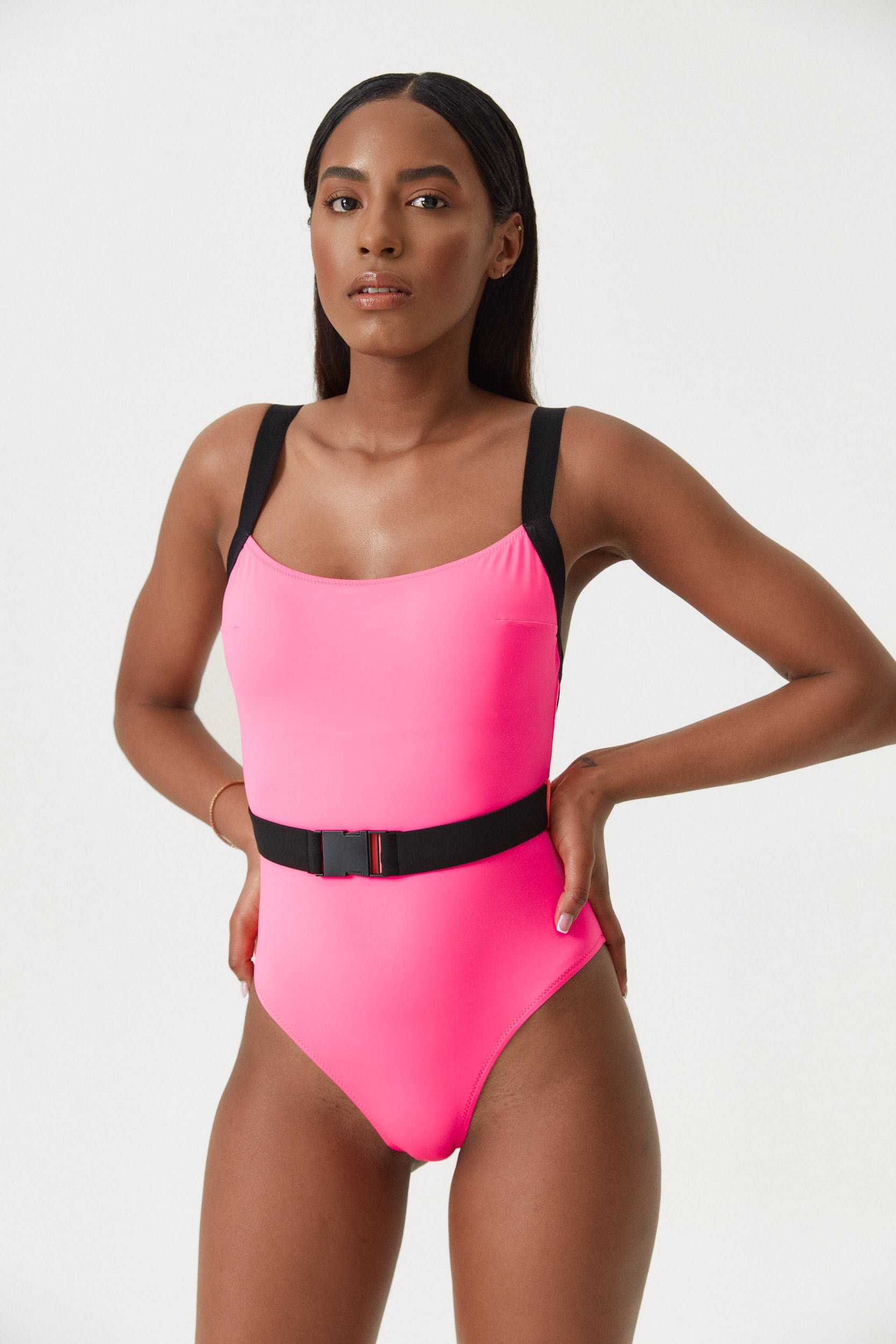 Neon Pink Miami One Piece