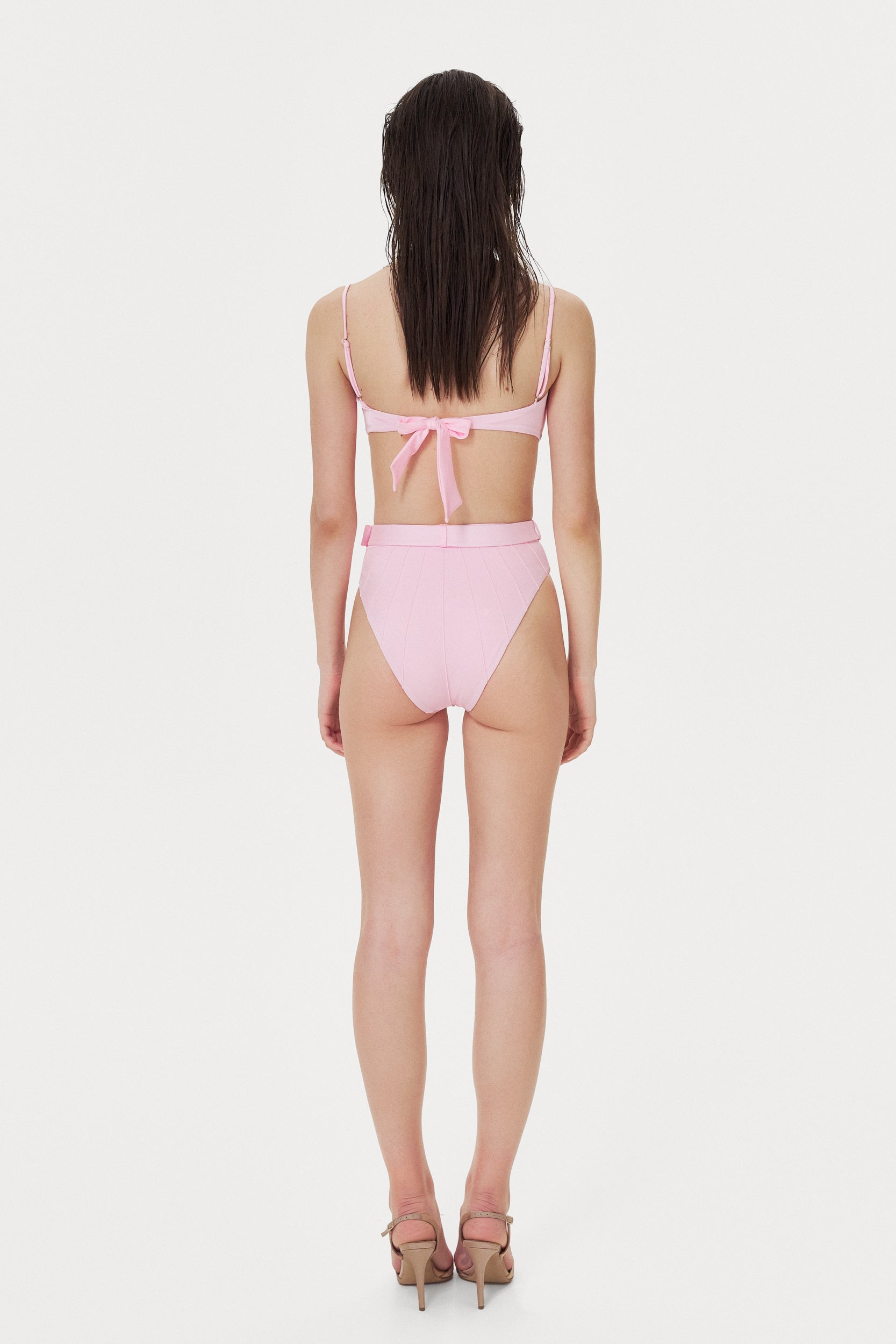 Pink Dreams Coquillage High Waist Bikini Bottom