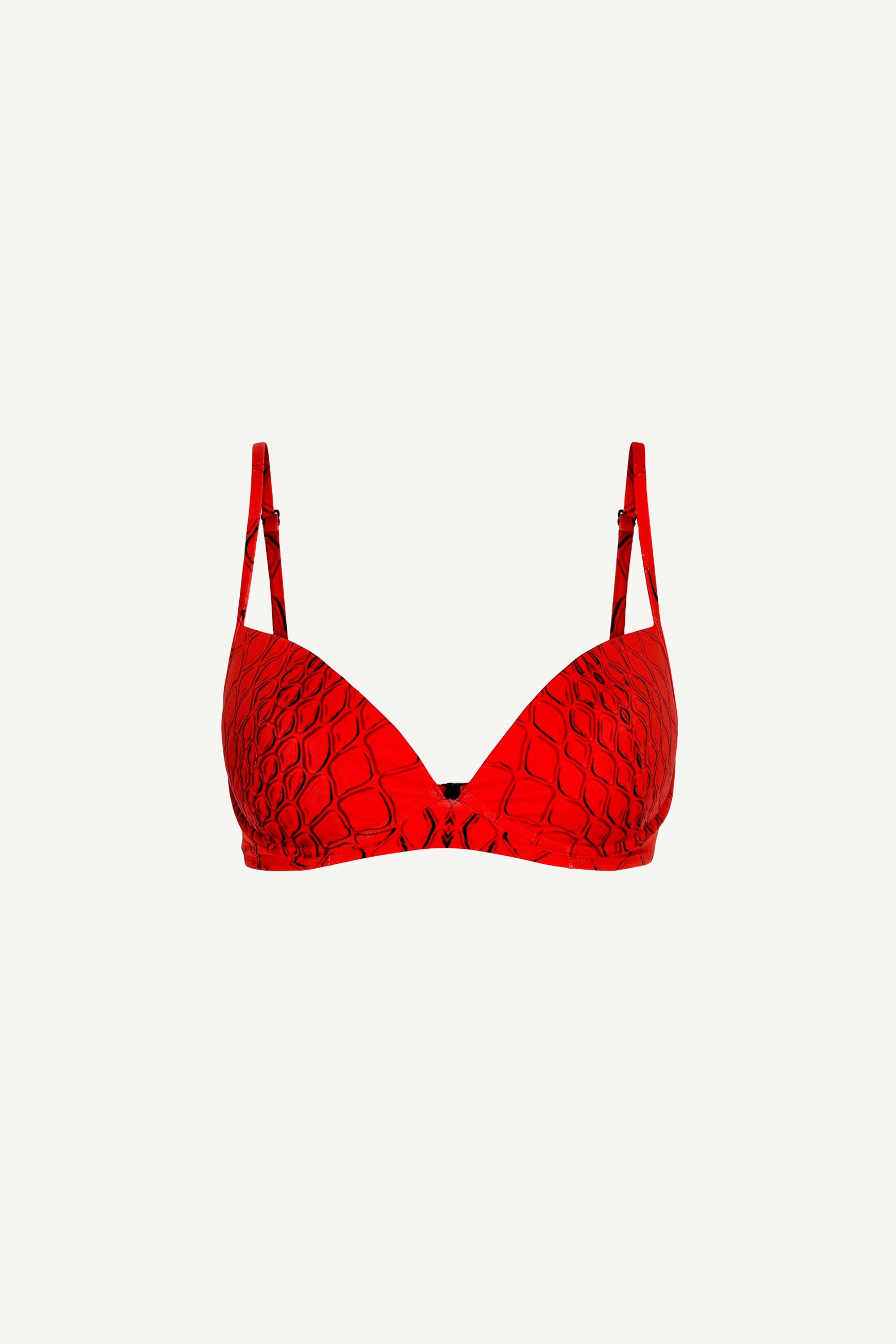 Red Snake Underwire Top