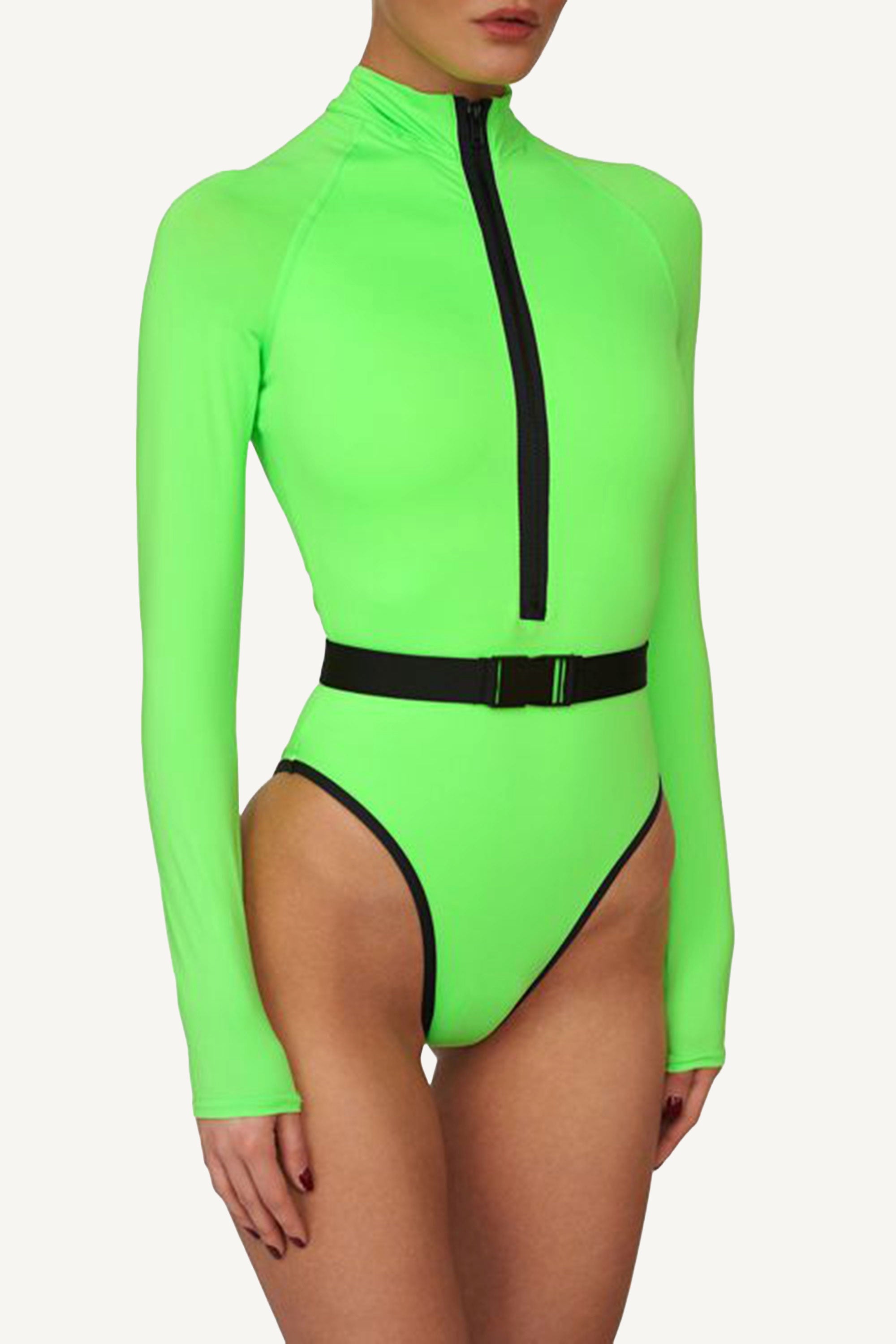 Surf-Up Neon Green One Piece