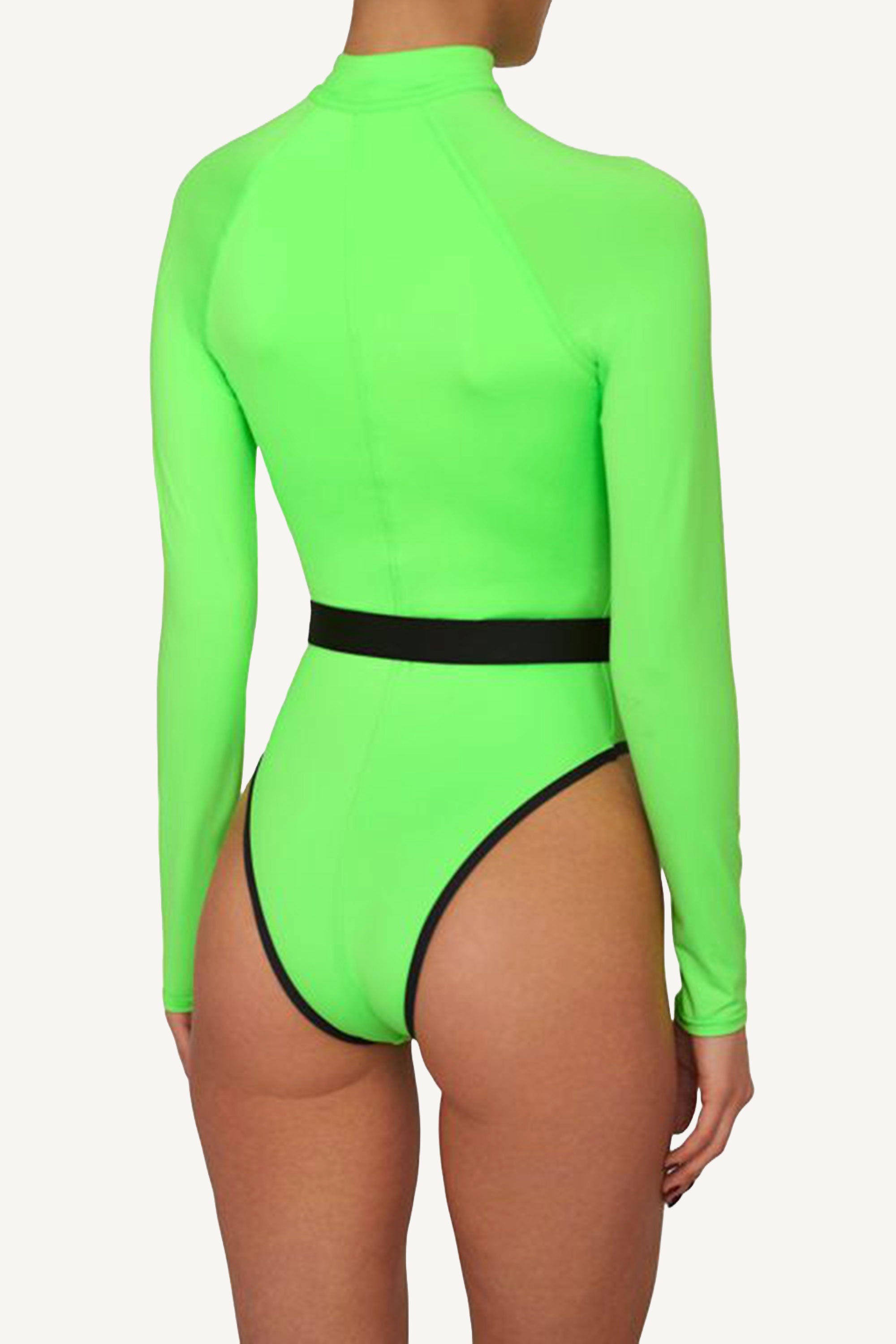 Surf-Up Neon Green One Piece