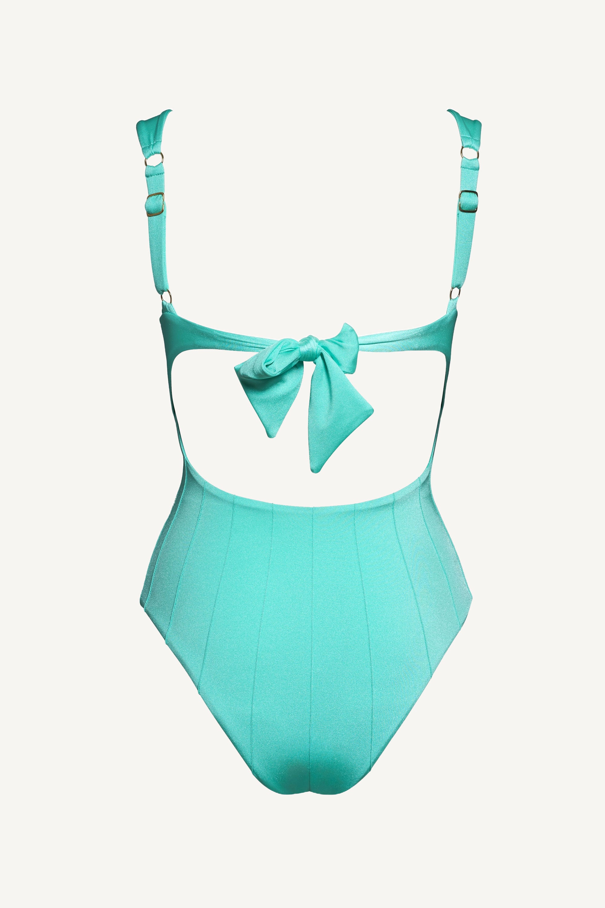 Turquoise Coquillage Balconette One Piece