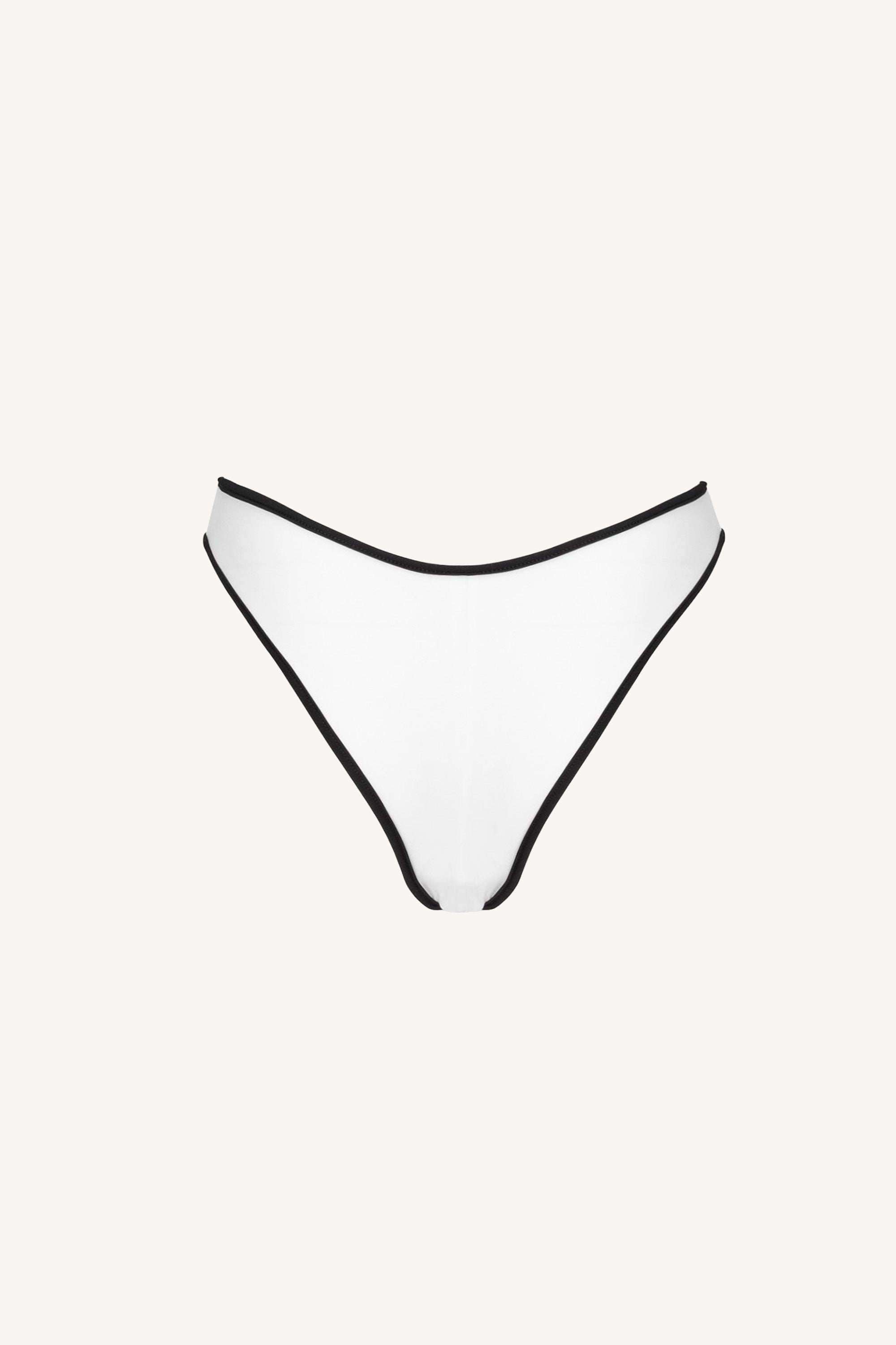 White Two-Tone V-Cut Bottom