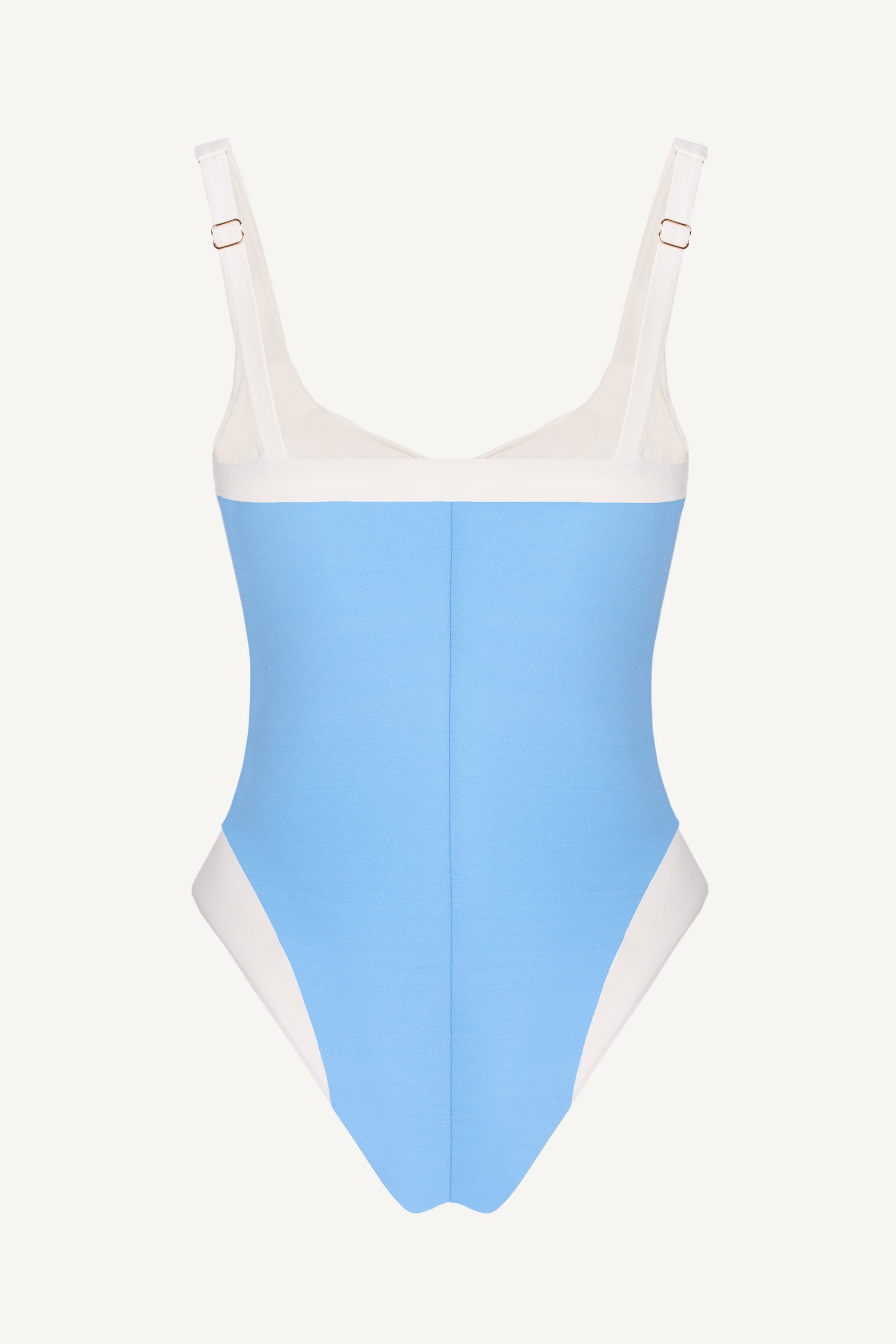 Costum de baie întreg cu decolteu Albastru Deschis
