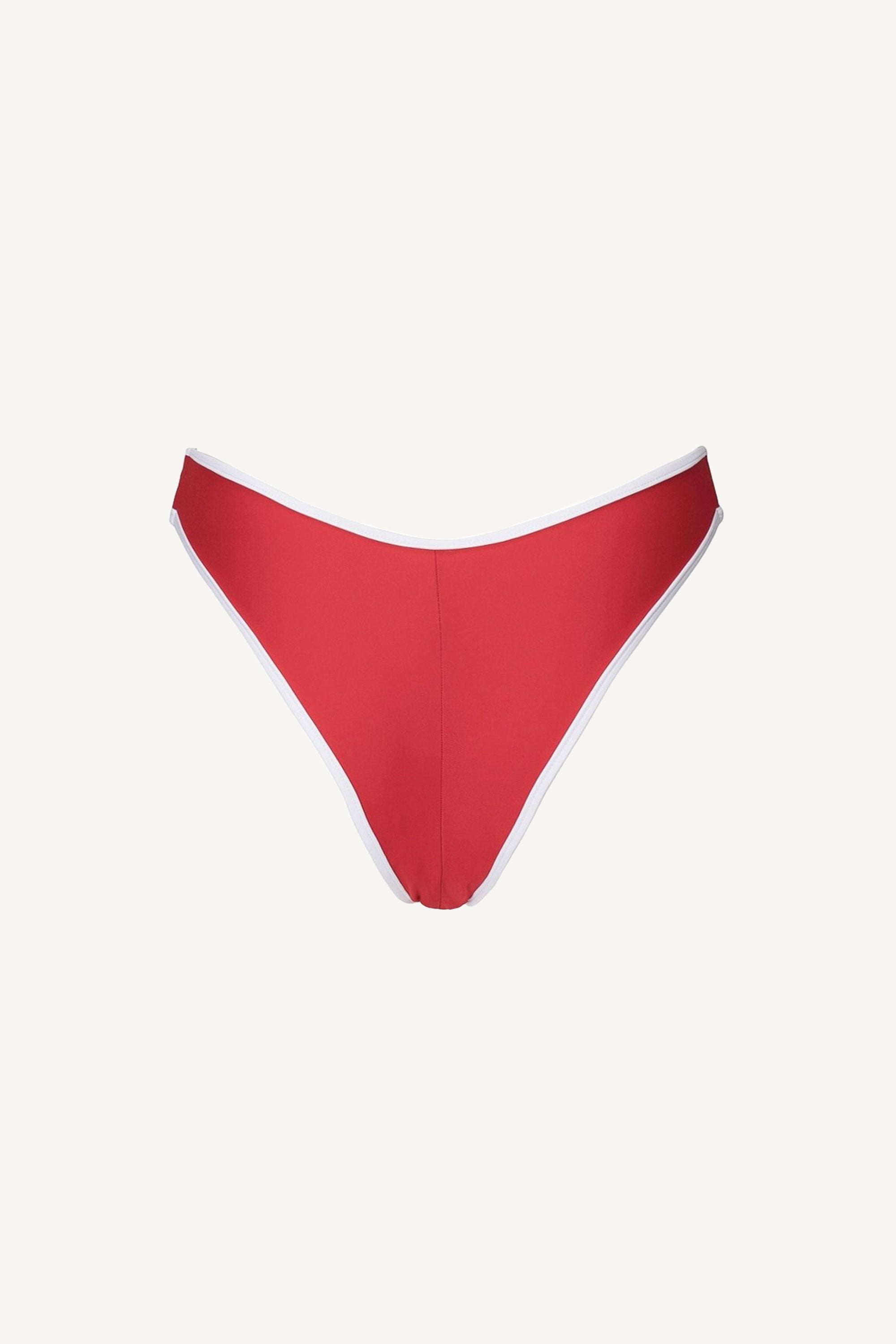 Red Two-Tone V-Cut Bottom