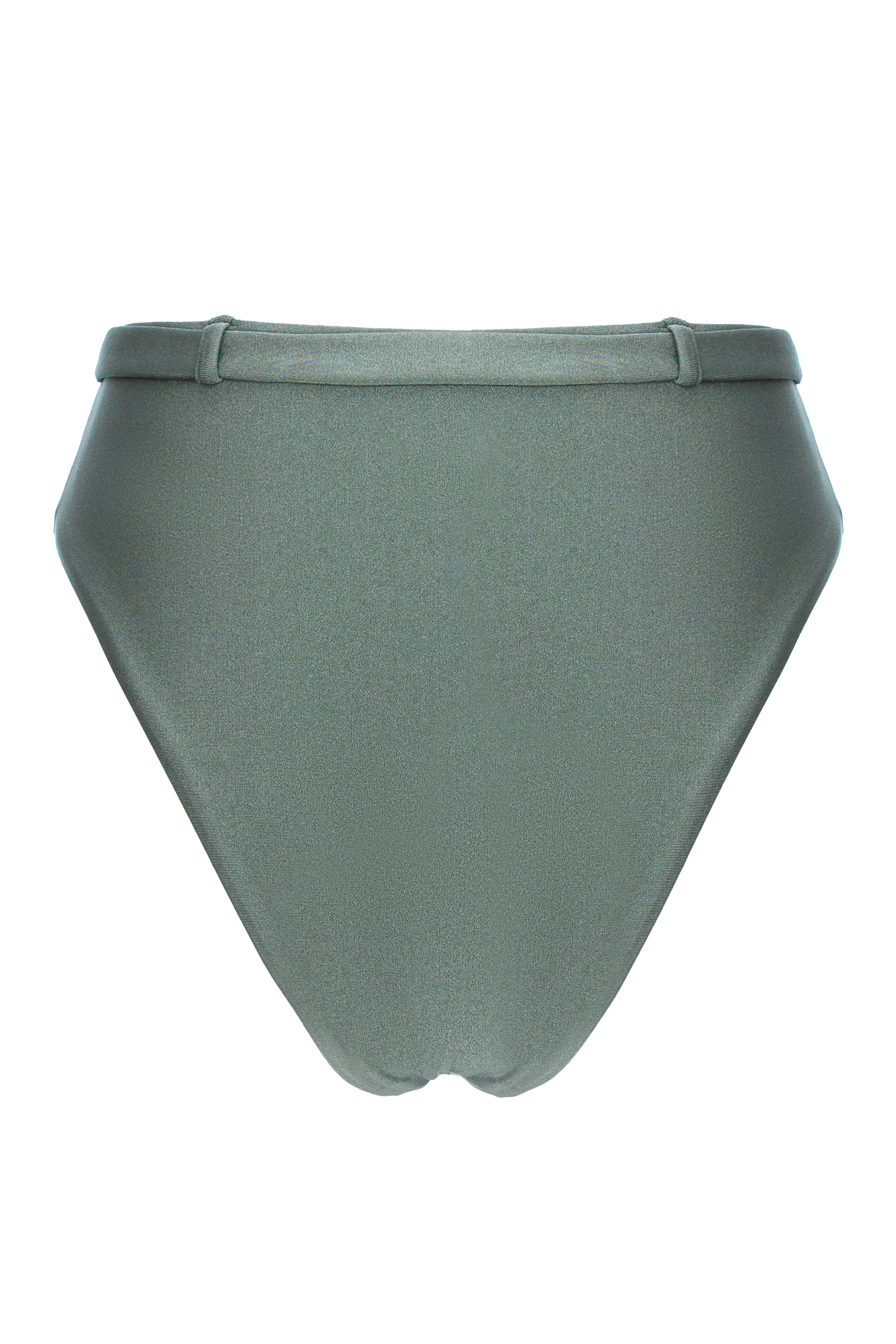 Green Smoke Seashell High Leg Cut Bottom