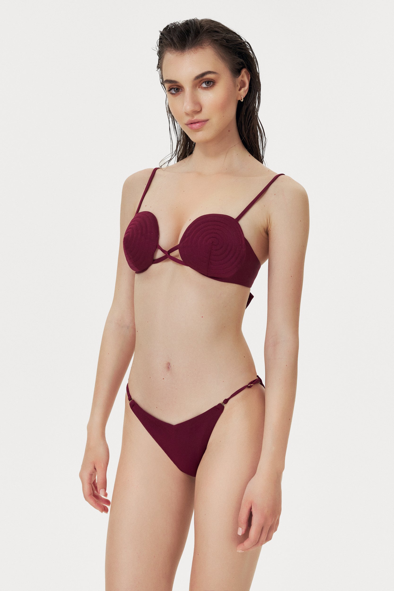 Burgundy Adjustable Side Bottom