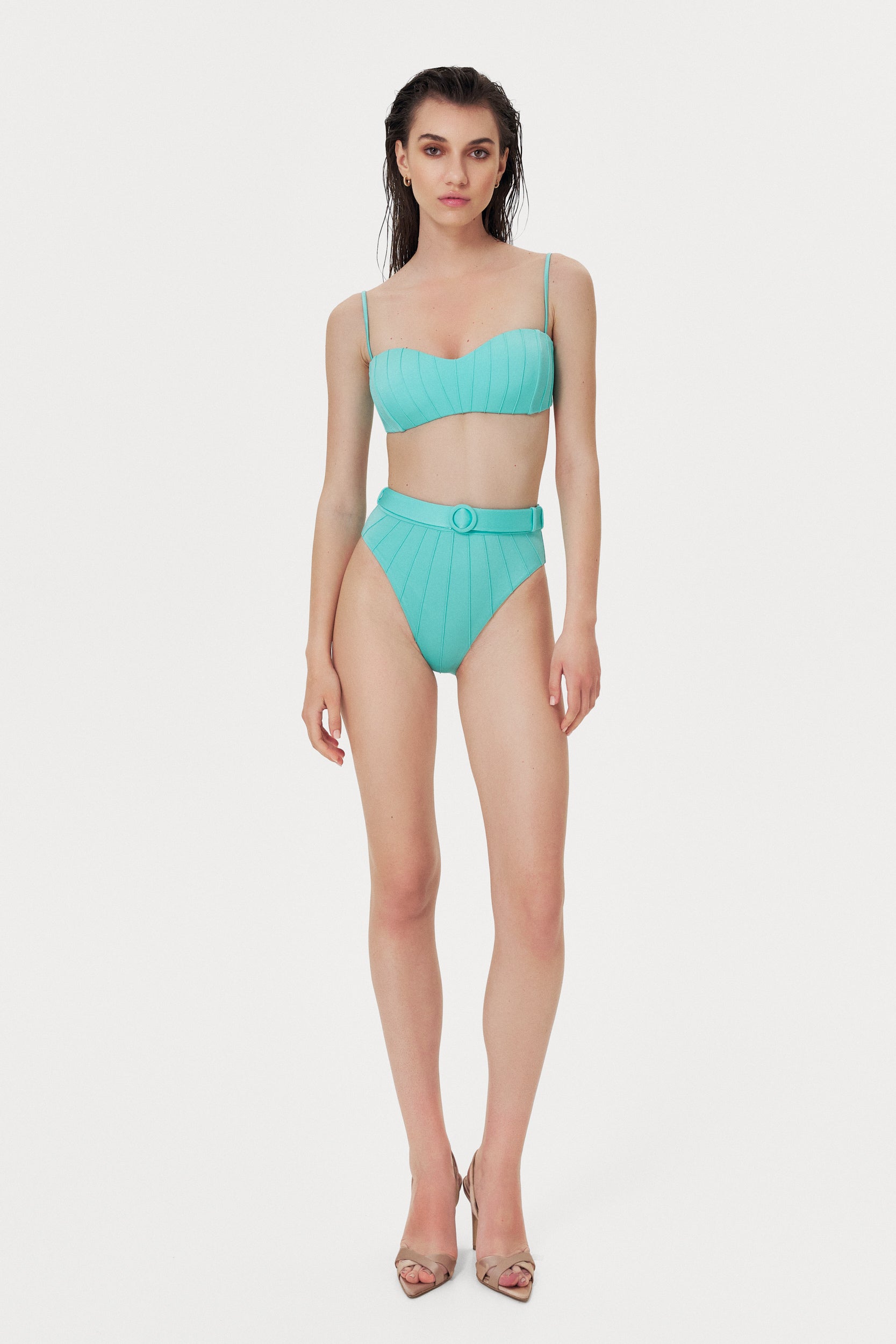 Turquoise Coquillage Bandeau Top