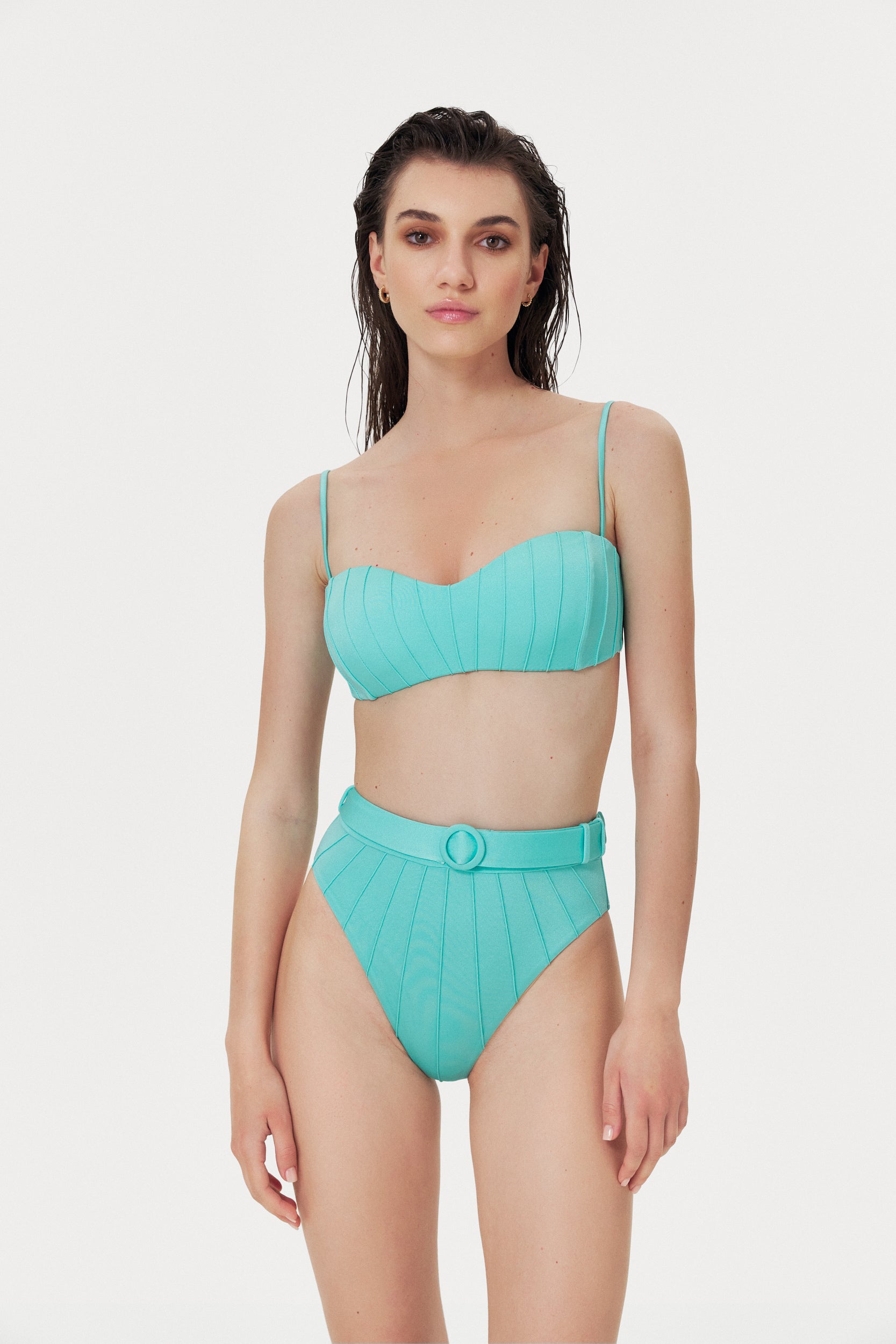 Turquoise Coquillage Bandeau Top