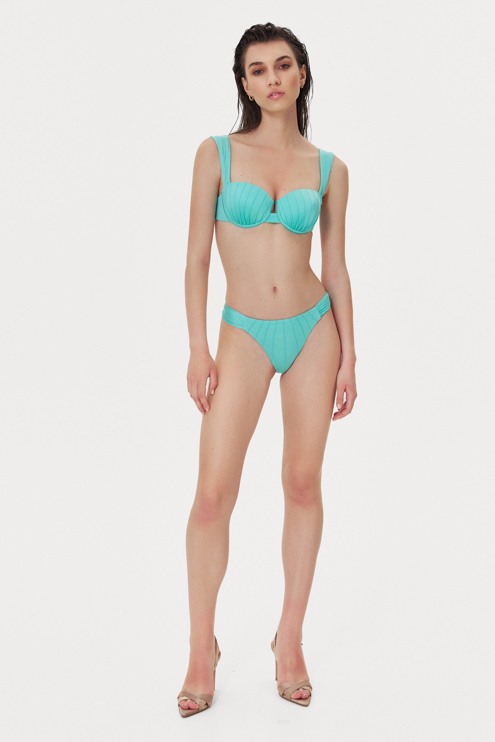 Turquoise Coquillage Low Rise Bottom