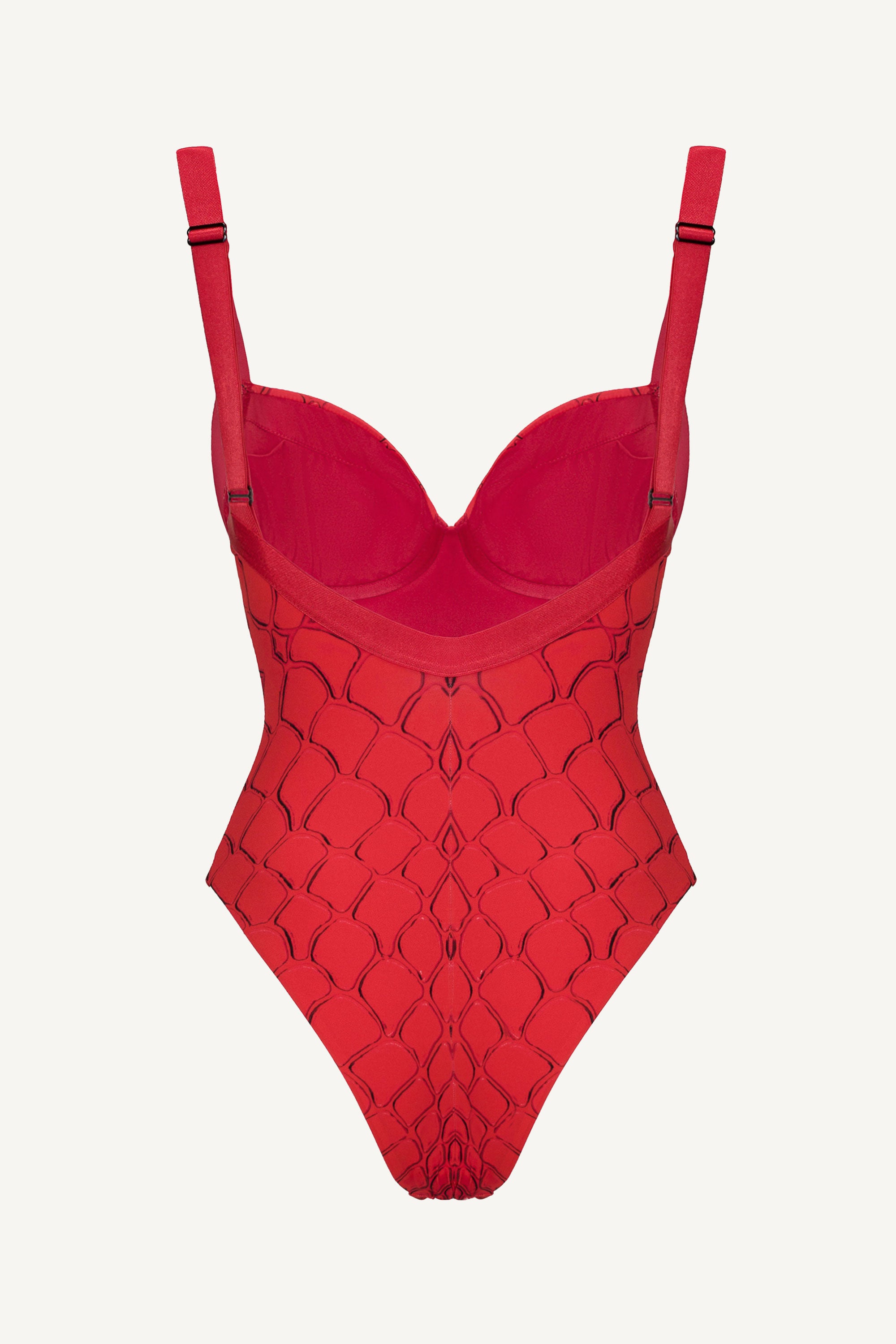 Red Snake Push-Up One Piece