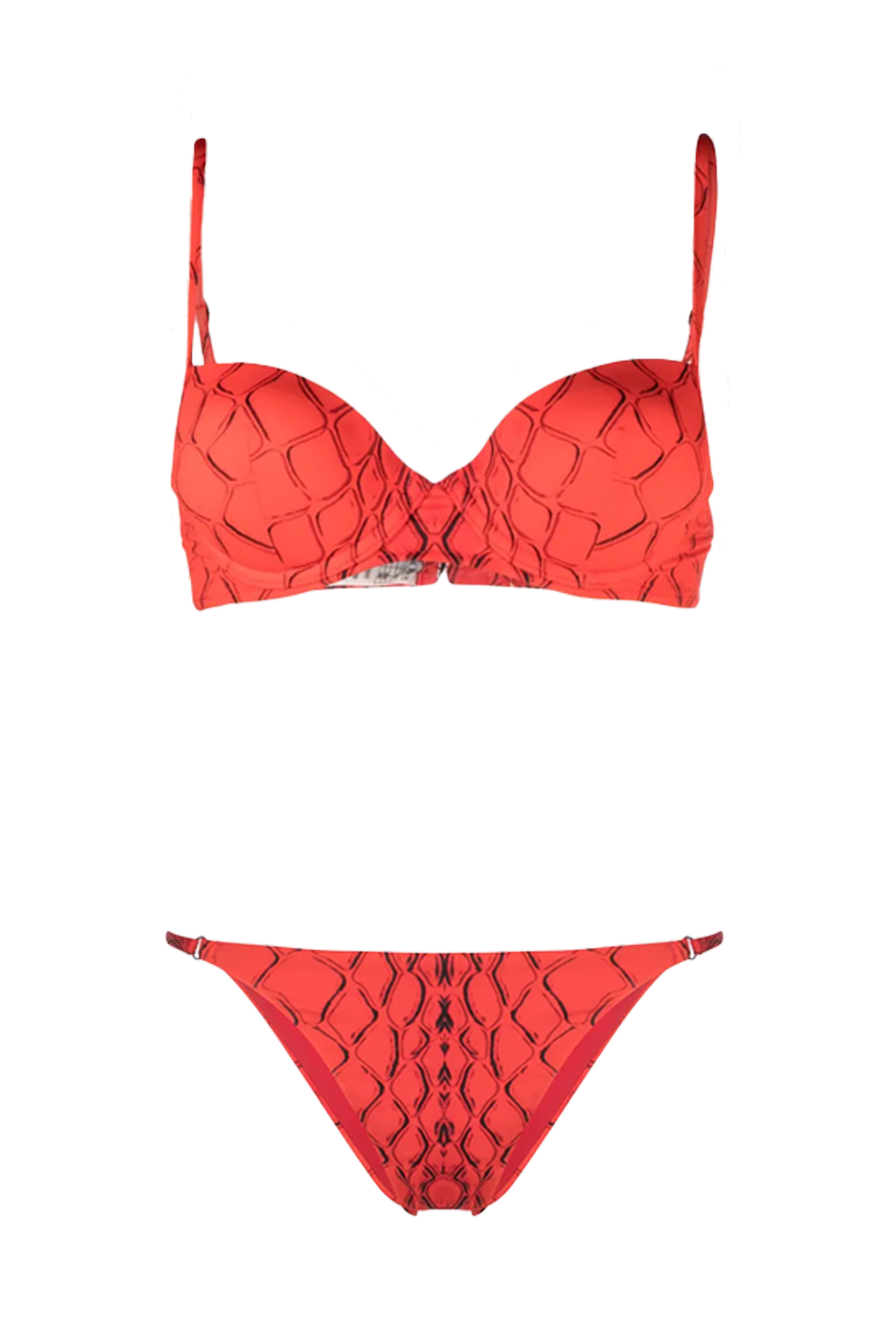 Sutien Push-Up Red Snake & Bikini
